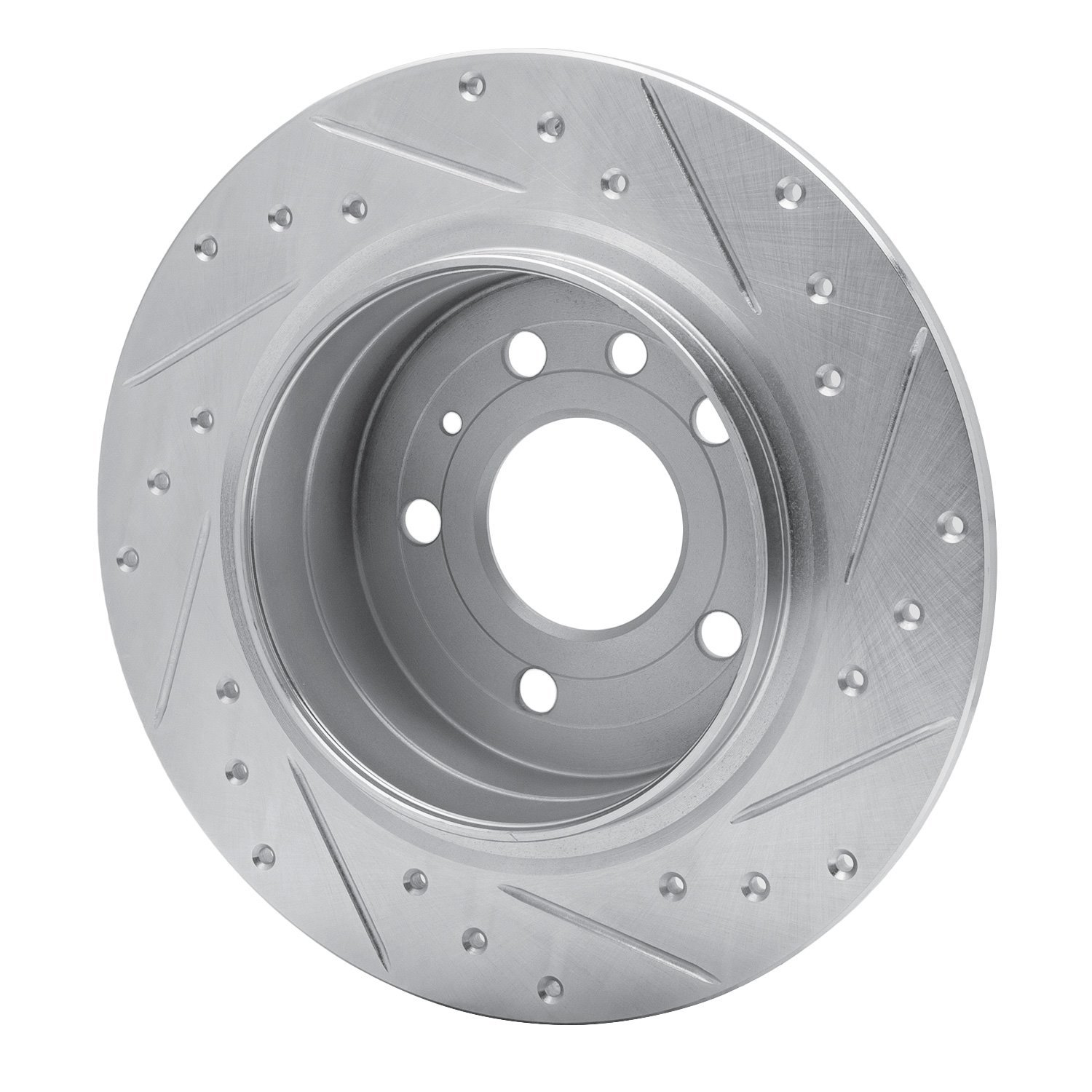 631-65012L Drilled/Slotted Brake Rotor [Silver], 1999-2010 GM, Position: Rear Left
