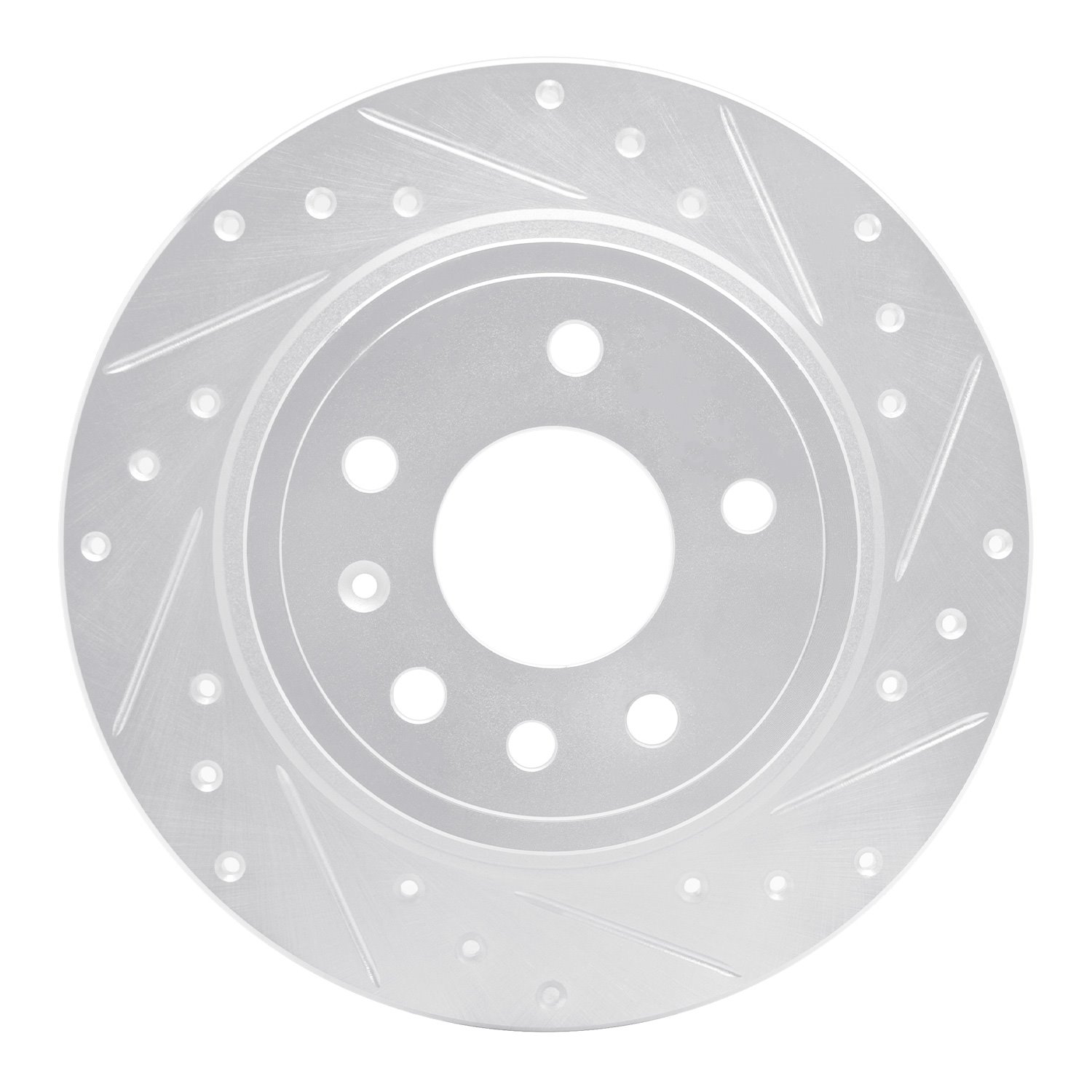 631-65012R Drilled/Slotted Brake Rotor [Silver], 1999-2010 GM, Position: Rear Right