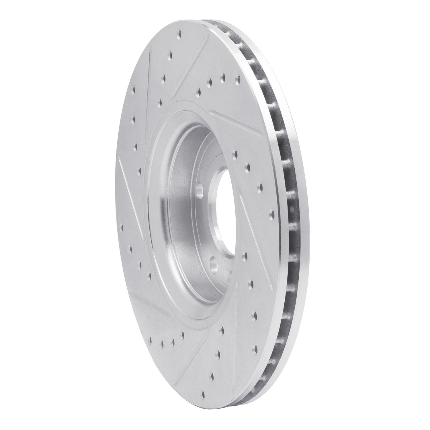 631-65013R Drilled/Slotted Brake Rotor [Silver], 1999-2010 GM, Position: Front Right
