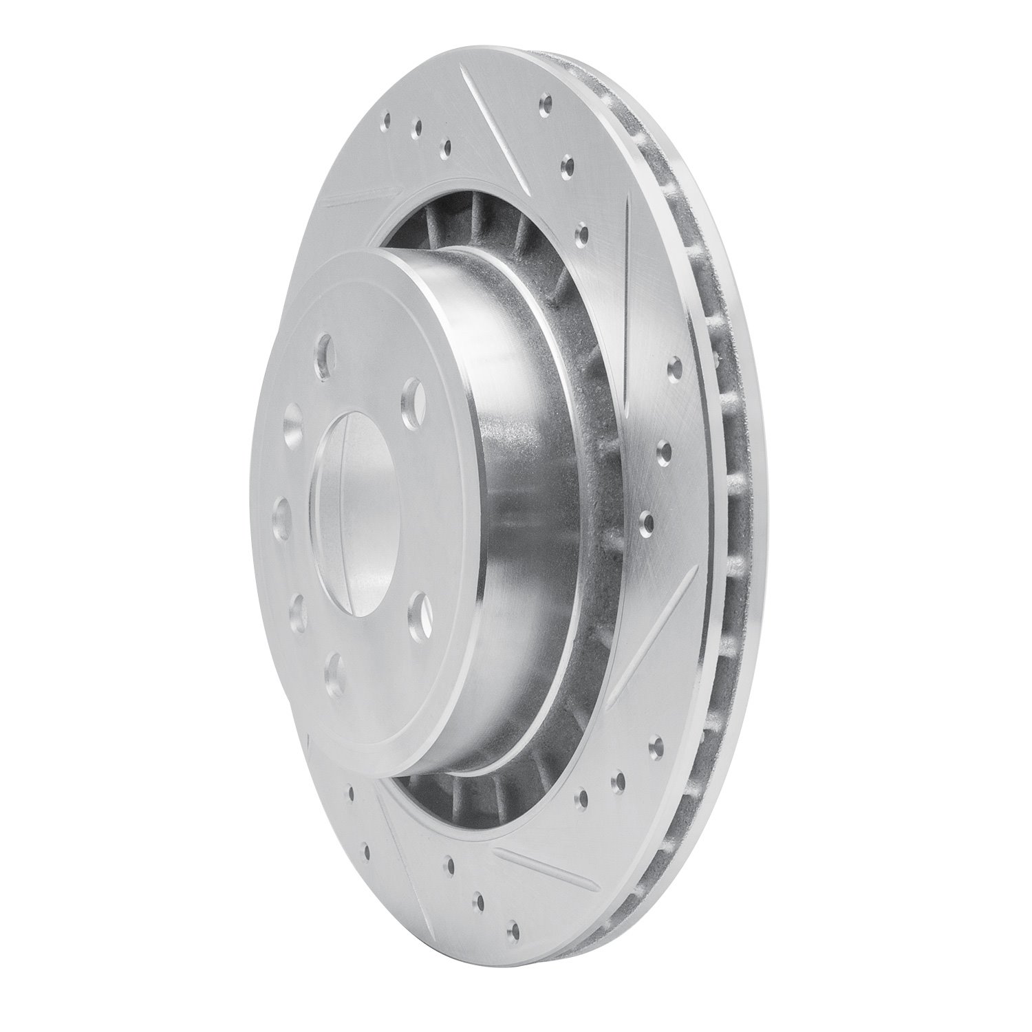 Drilled/Slotted Brake Rotor [Silver], 2002-2010 GM