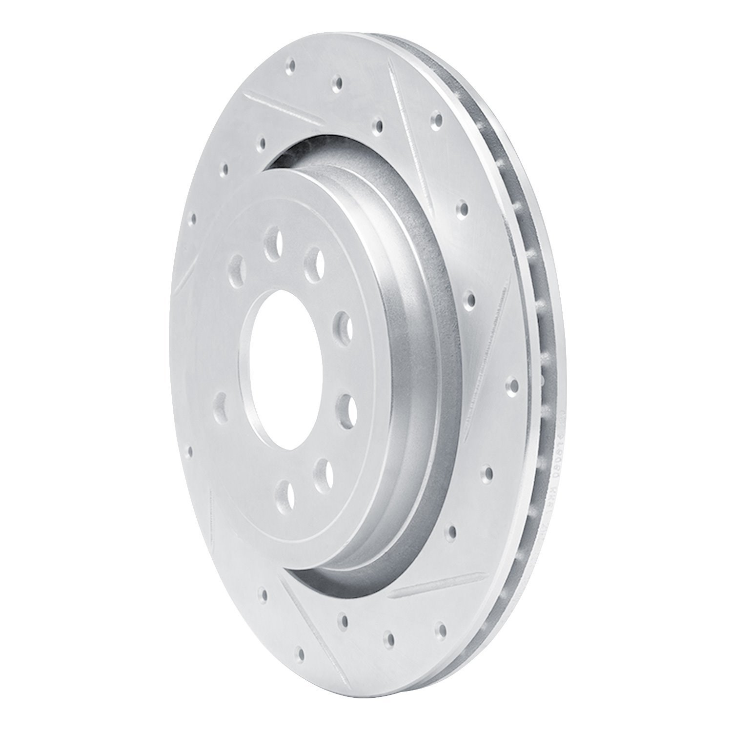 631-65020R Drilled/Slotted Brake Rotor [Silver], 2008-2011 GM, Position: Rear Right