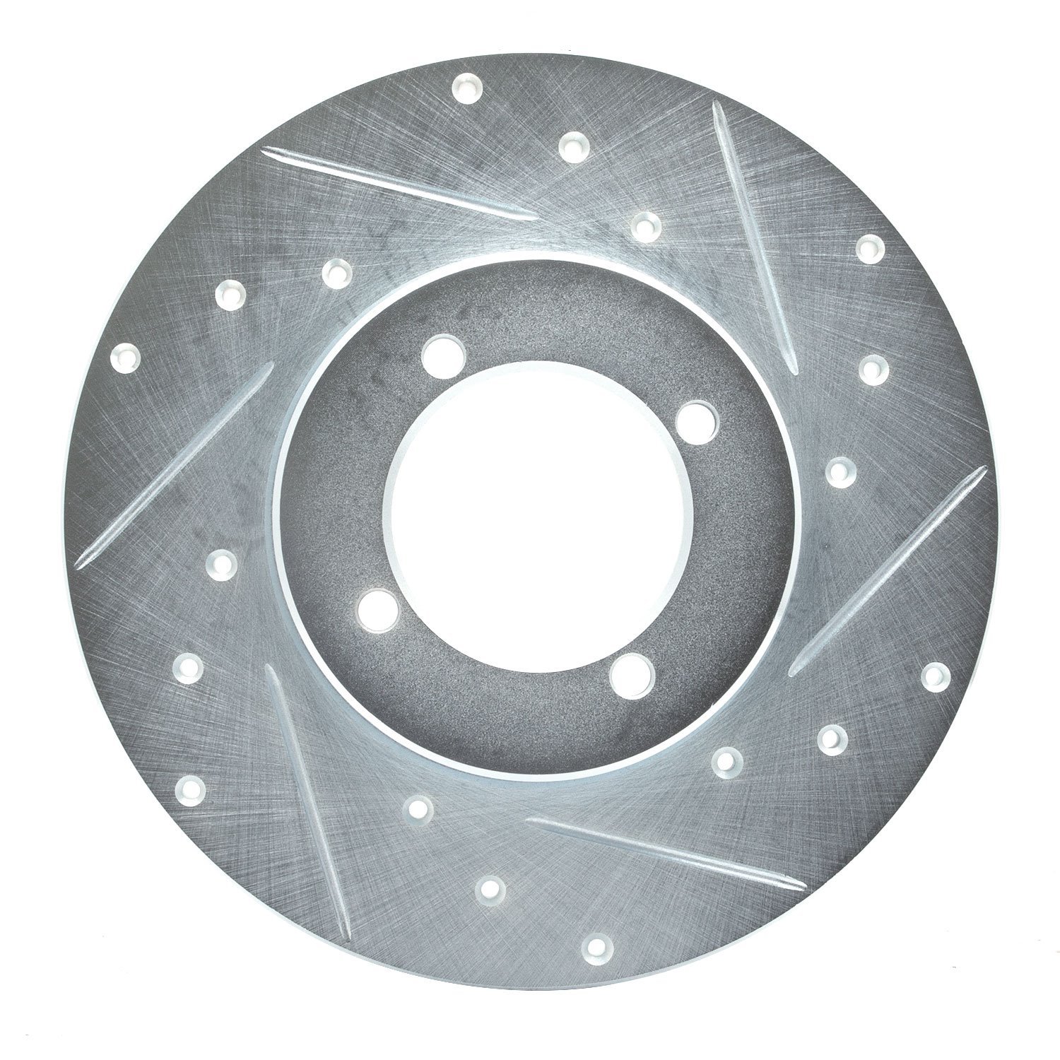 Drilled/Slotted Brake Rotor [Silver], 1974-1978 Infiniti/Nissan