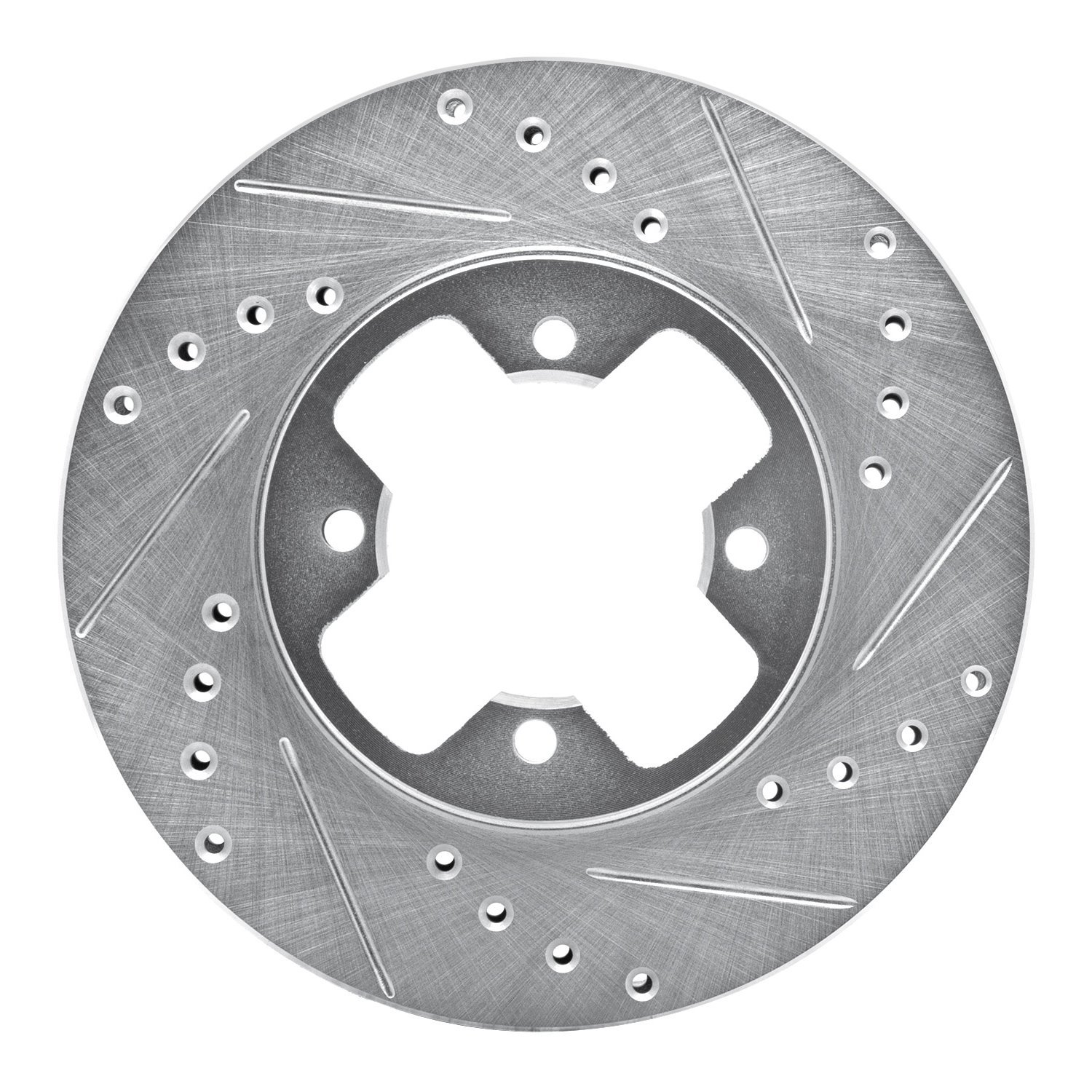 Drilled/Slotted Brake Rotor [Silver], 1979-1983 Infiniti/Nissan