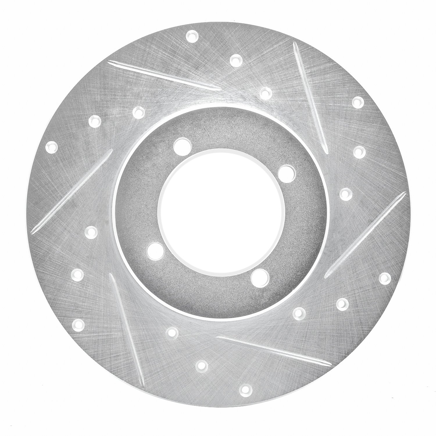 Drilled/Slotted Brake Rotor [Silver], 1970-1973 Infiniti/Nissan