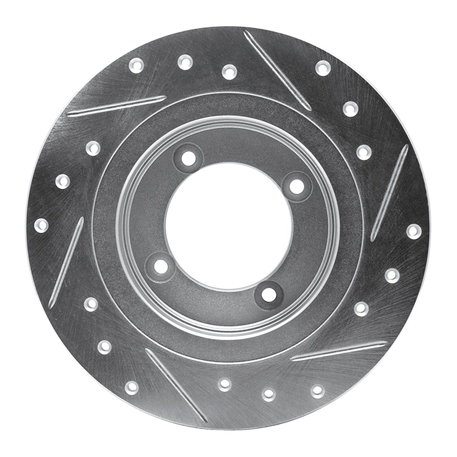 631-67013L Drilled/Slotted Brake Rotor [Silver], 1982-1986 Infiniti/Nissan, Position: Front Left
