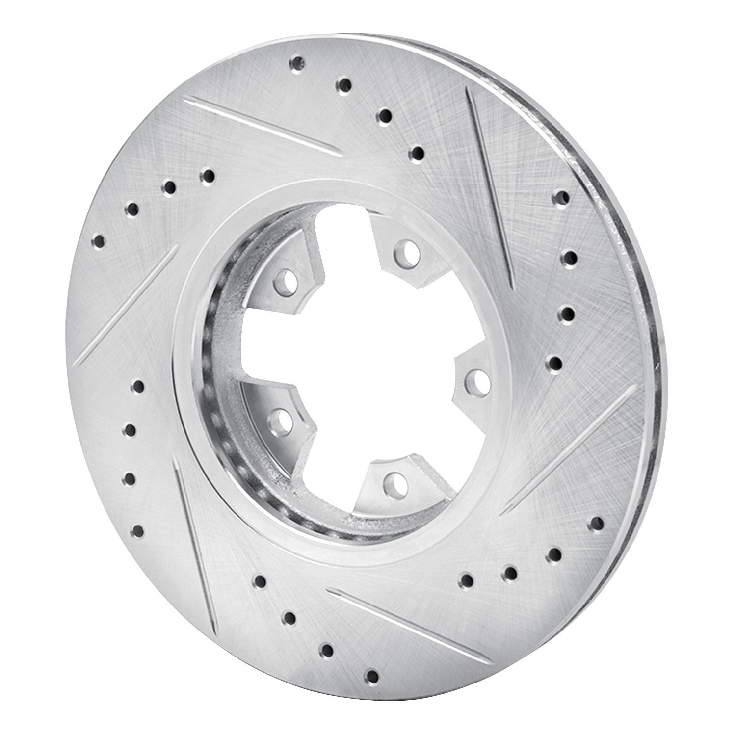 631-67017L Drilled/Slotted Brake Rotor [Silver], 1984-1989 Infiniti/Nissan, Position: Front Left