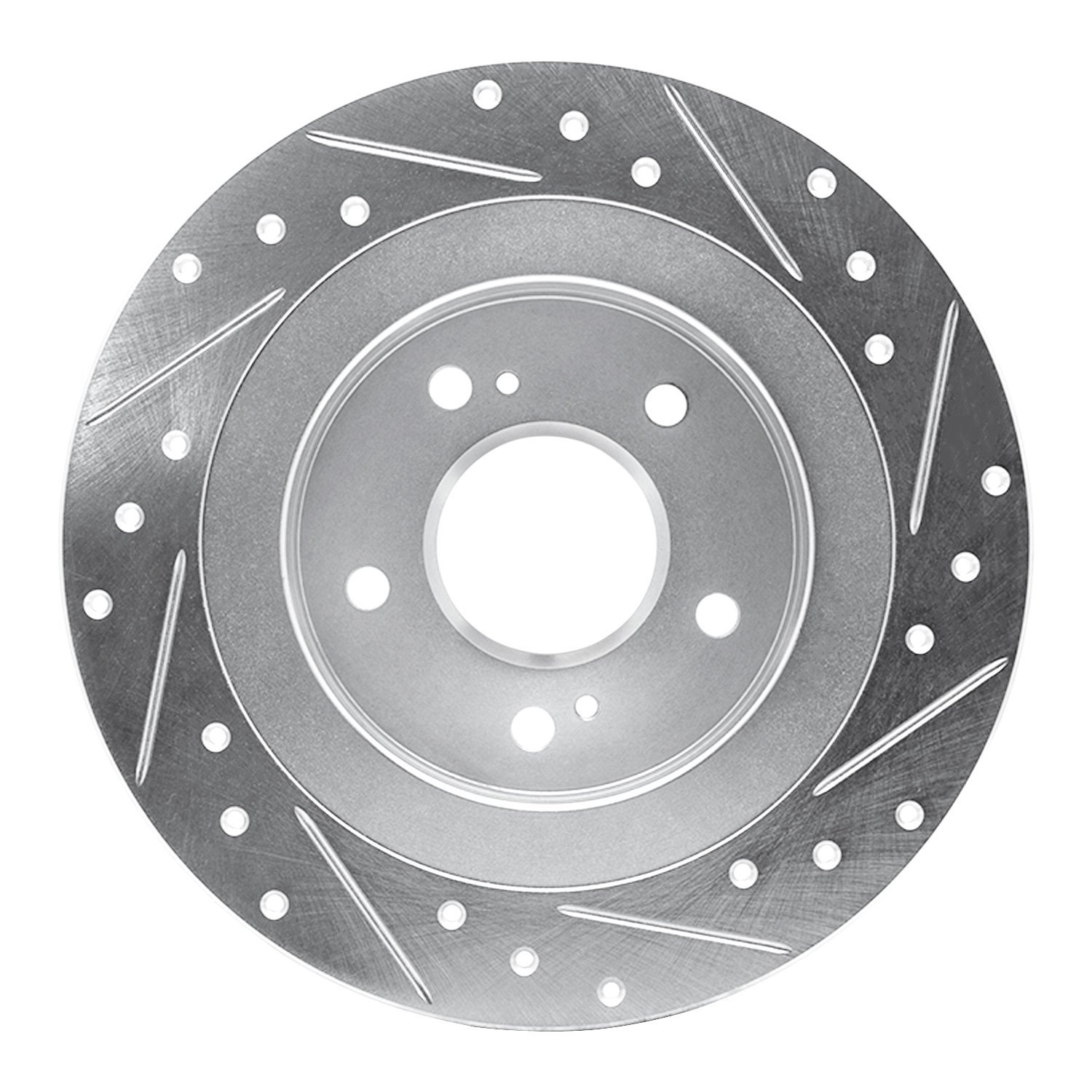 631-67018L Drilled/Slotted Brake Rotor [Silver], 1984-1988 Infiniti/Nissan, Position: Rear Left