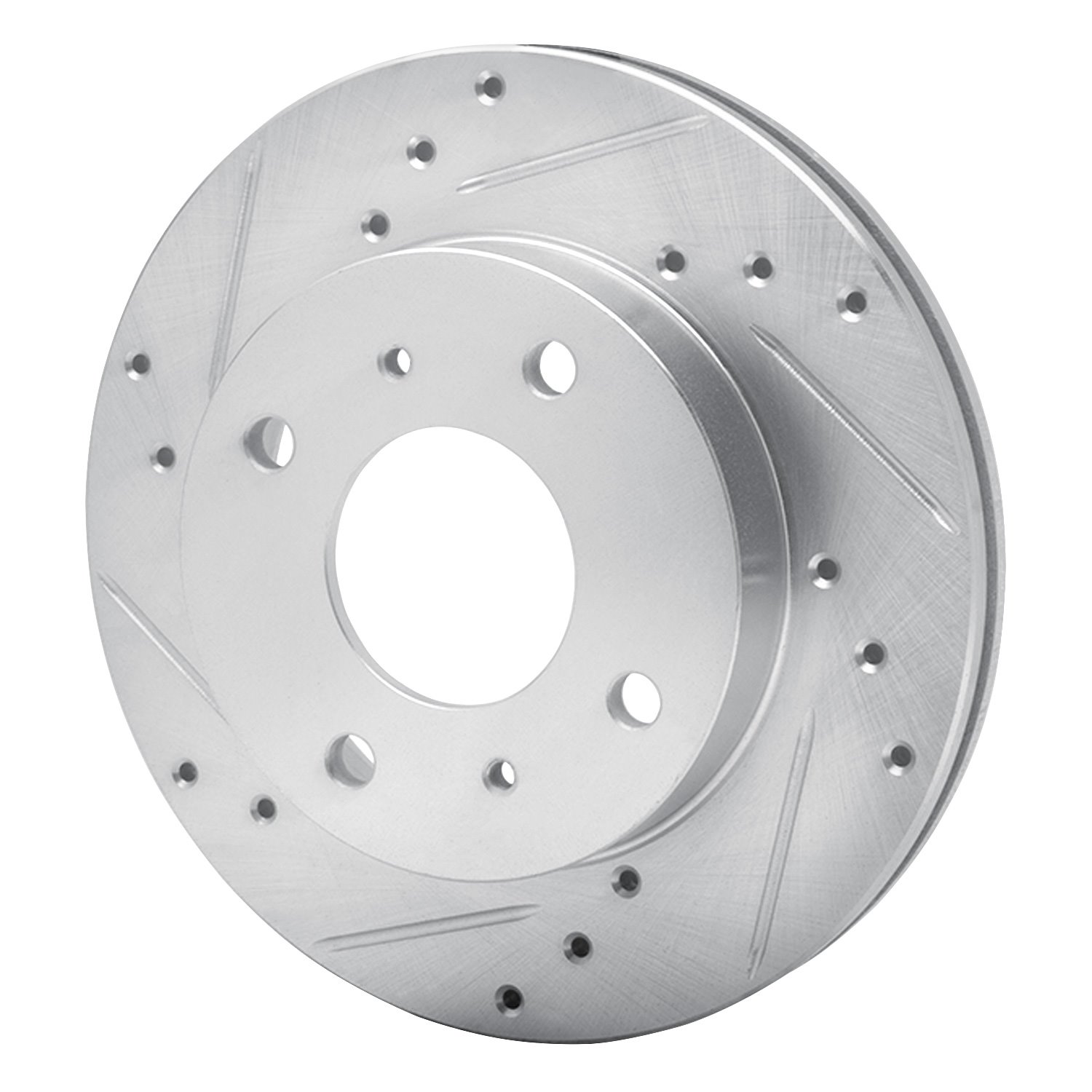 631-67022L Drilled/Slotted Brake Rotor [Silver], 1985-1989 Infiniti/Nissan, Position: Front Left