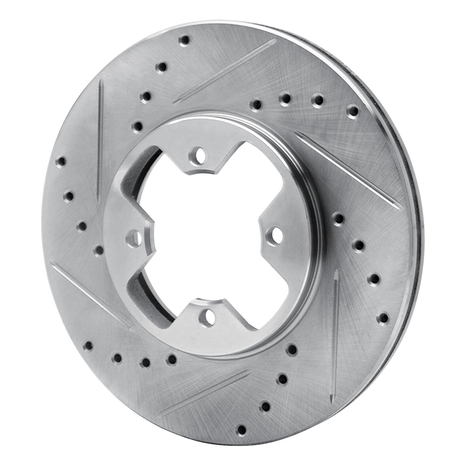 631-67023L Drilled/Slotted Brake Rotor [Silver], 1984-1985 Infiniti/Nissan, Position: Front Left