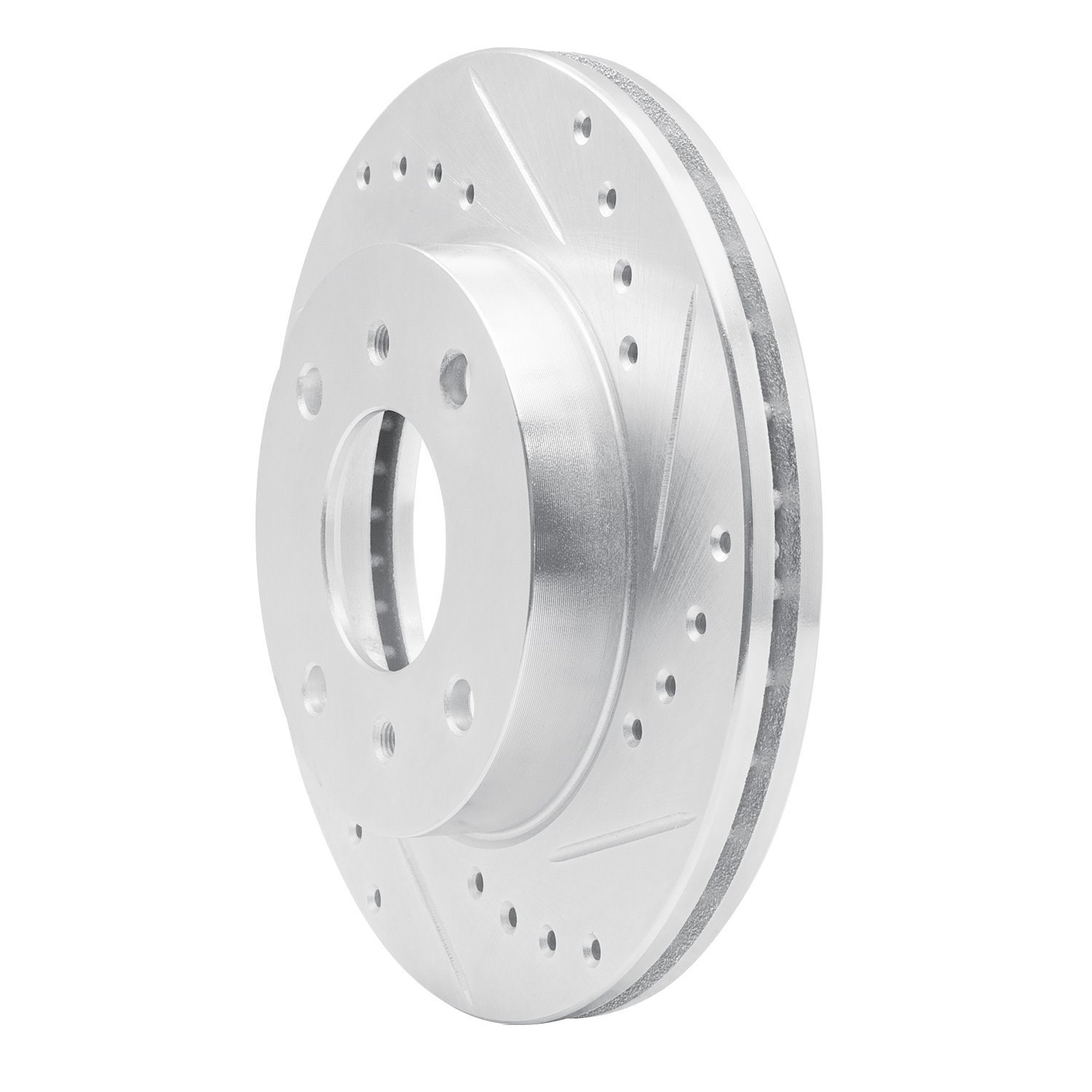 631-67028R Drilled/Slotted Brake Rotor [Silver], 1989-2013 Multiple Makes/Models, Position: Front Right