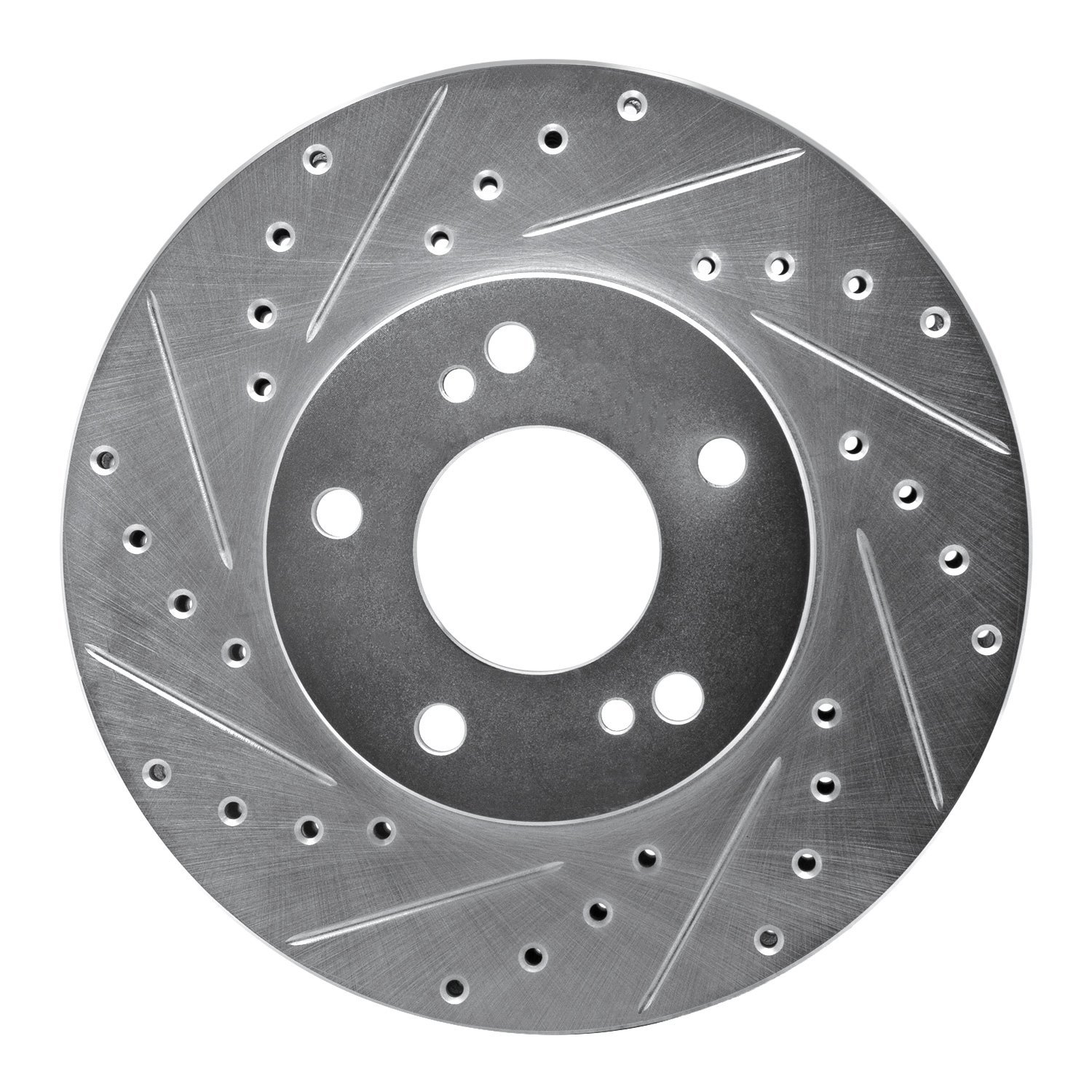 631-67035L Drilled/Slotted Brake Rotor [Silver], 1989-1996 Infiniti/Nissan, Position: Front Left