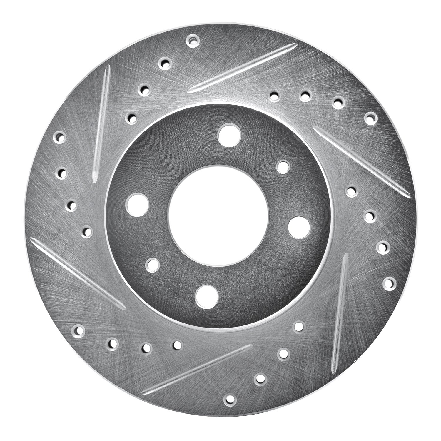 631-67037L Drilled/Slotted Brake Rotor [Silver], 1988-2006 Infiniti/Nissan, Position: Front Left