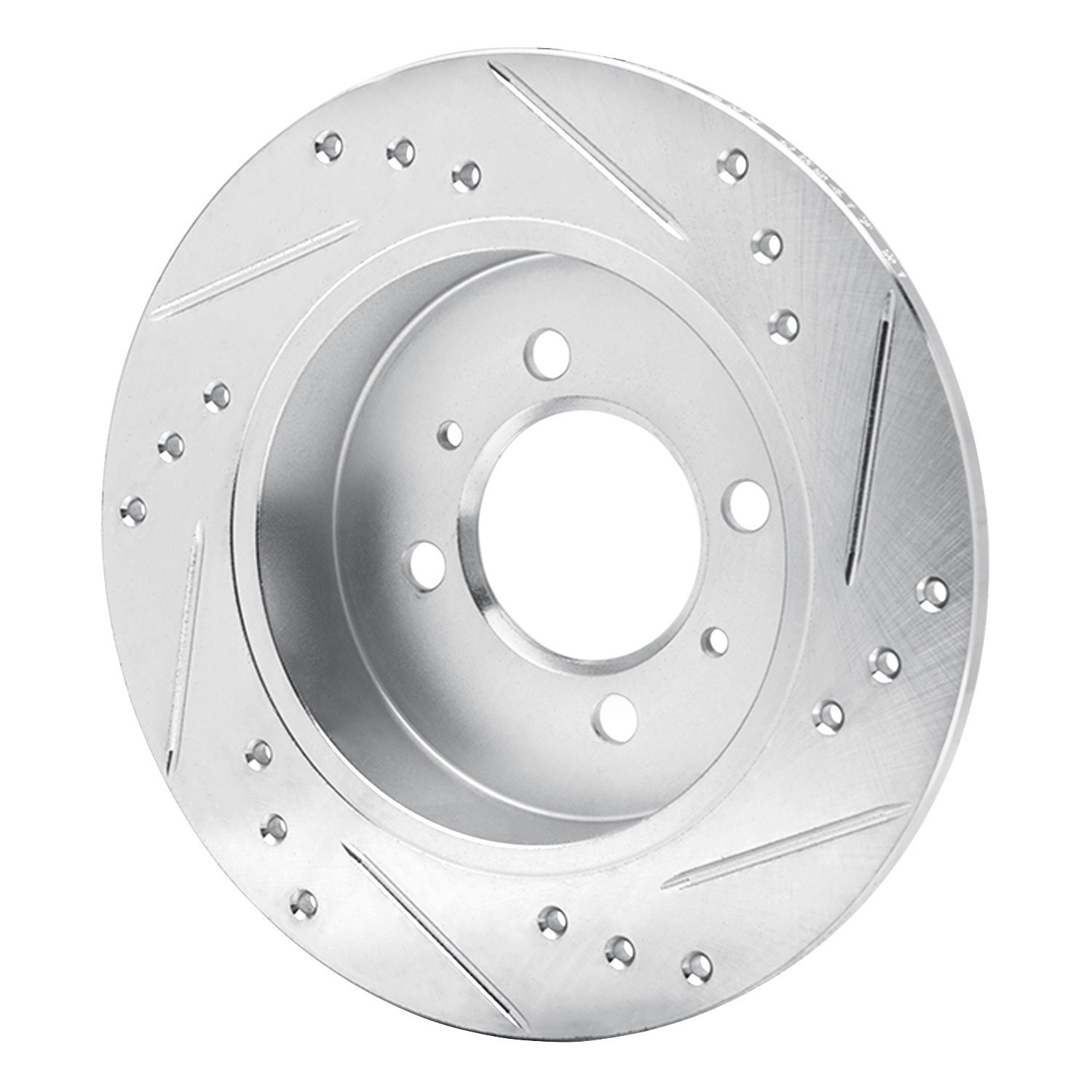 631-67038L Drilled/Slotted Brake Rotor [Silver], 1991-1994 Infiniti/Nissan, Position: Rear Left