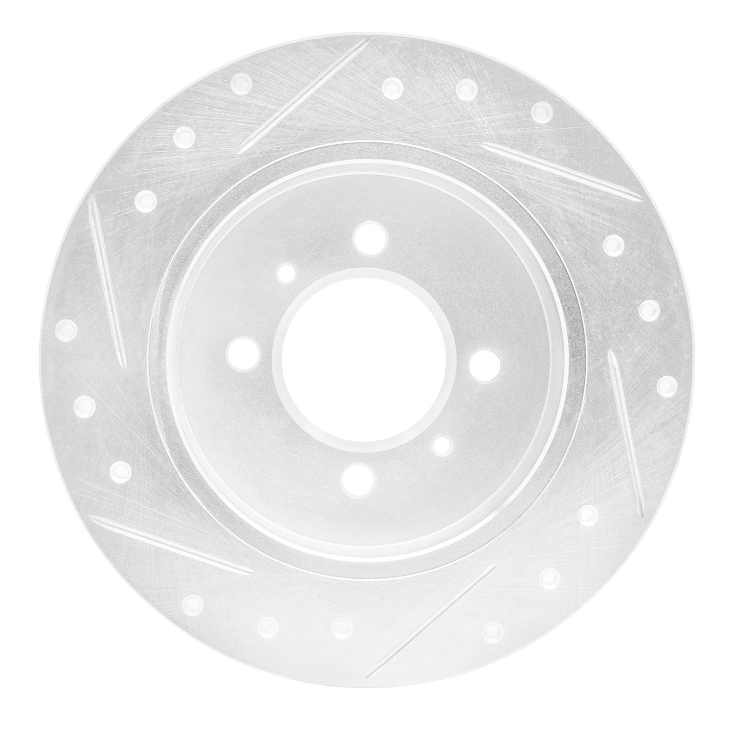 Drilled/Slotted Brake Rotor [Silver], 1991-1994 Infiniti/Nissan
