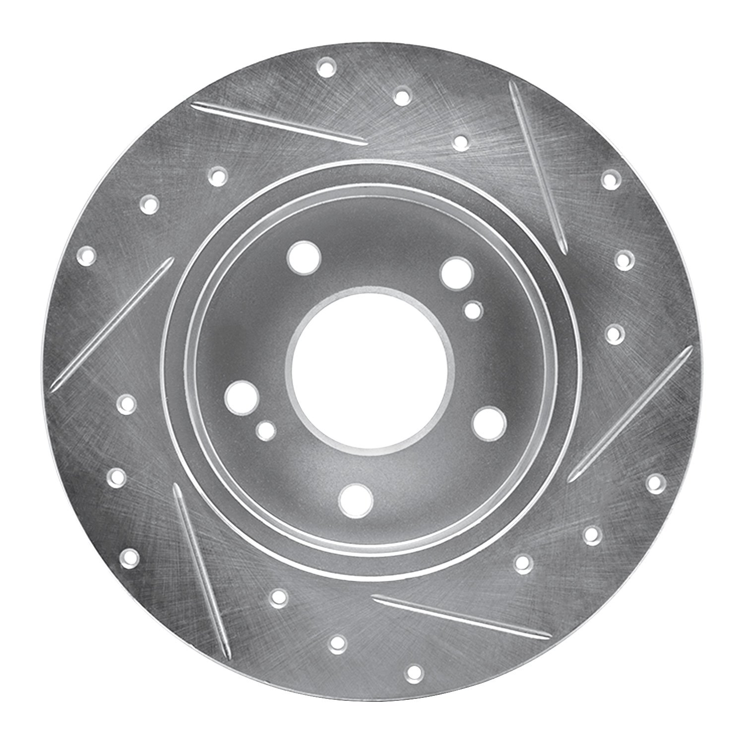 631-67043L Drilled/Slotted Brake Rotor [Silver], 1994-2004 Infiniti/Nissan, Position: Rear Left