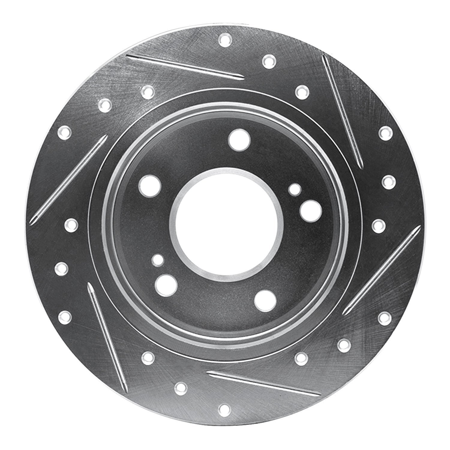 631-67046L Drilled/Slotted Brake Rotor [Silver], 1994-1998 Infiniti/Nissan, Position: Rear Left
