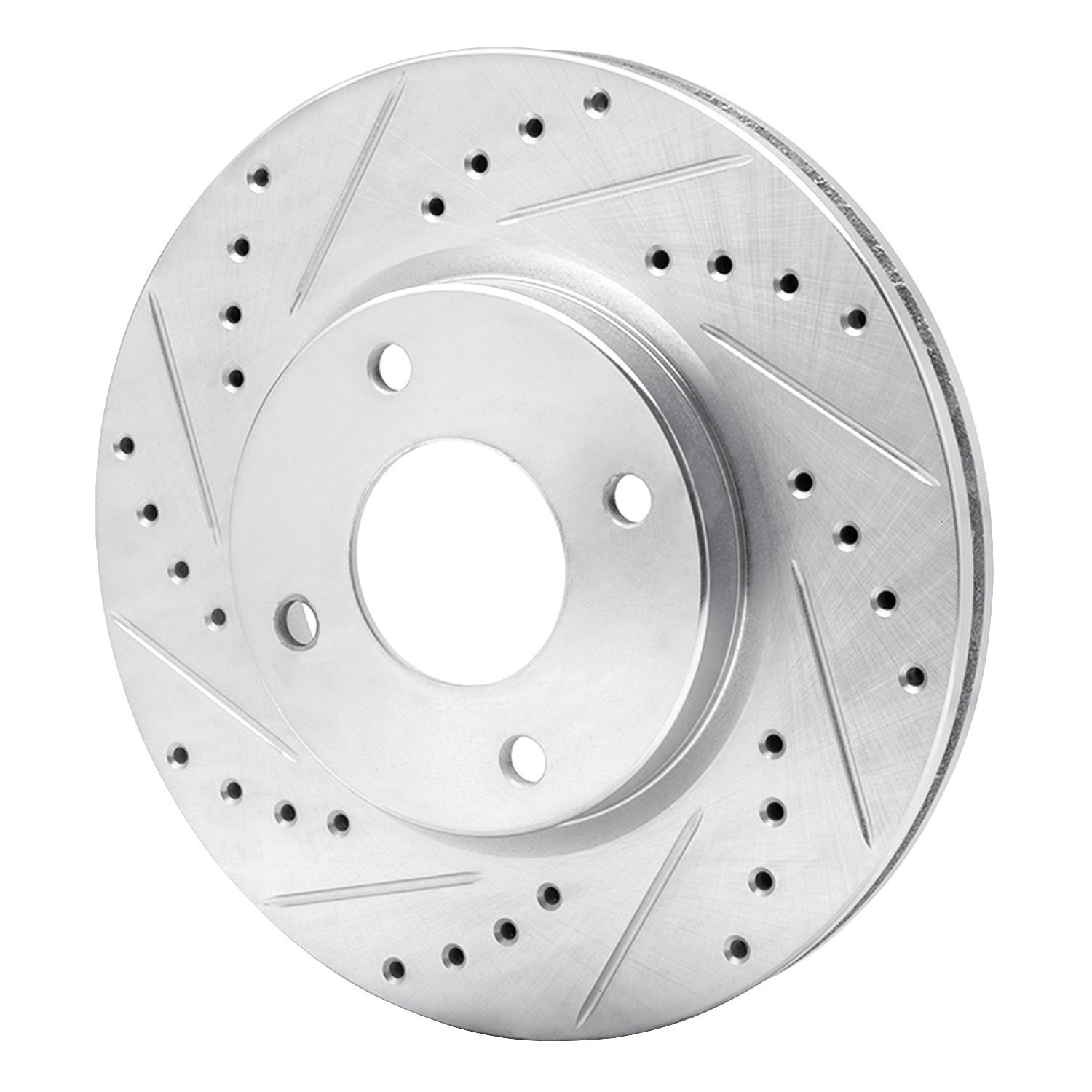 631-67056L Drilled/Slotted Brake Rotor [Silver], 2007-2014 Infiniti/Nissan, Position: Front Left