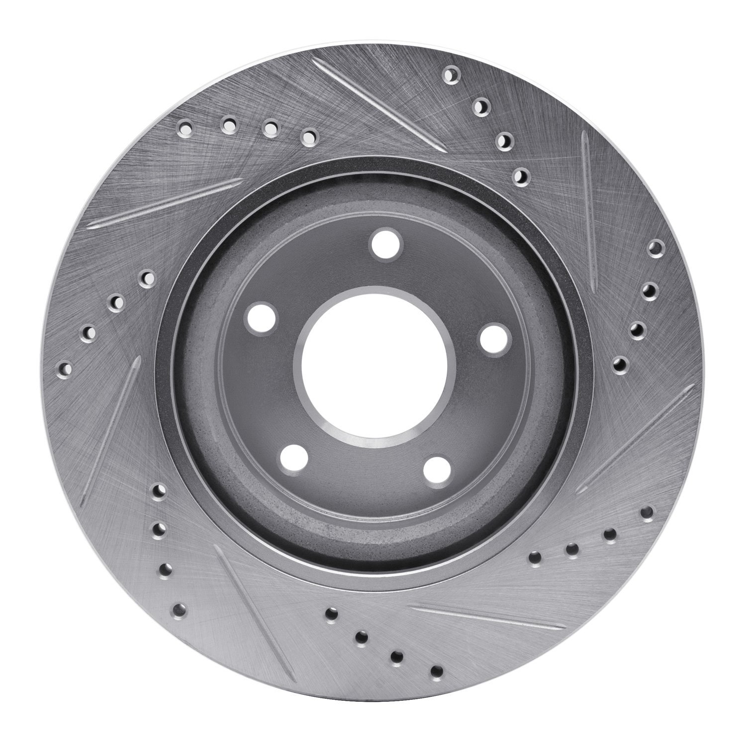 631-67057L Drilled/Slotted Brake Rotor [Silver], 2007-2013 Infiniti/Nissan, Position: Front Left