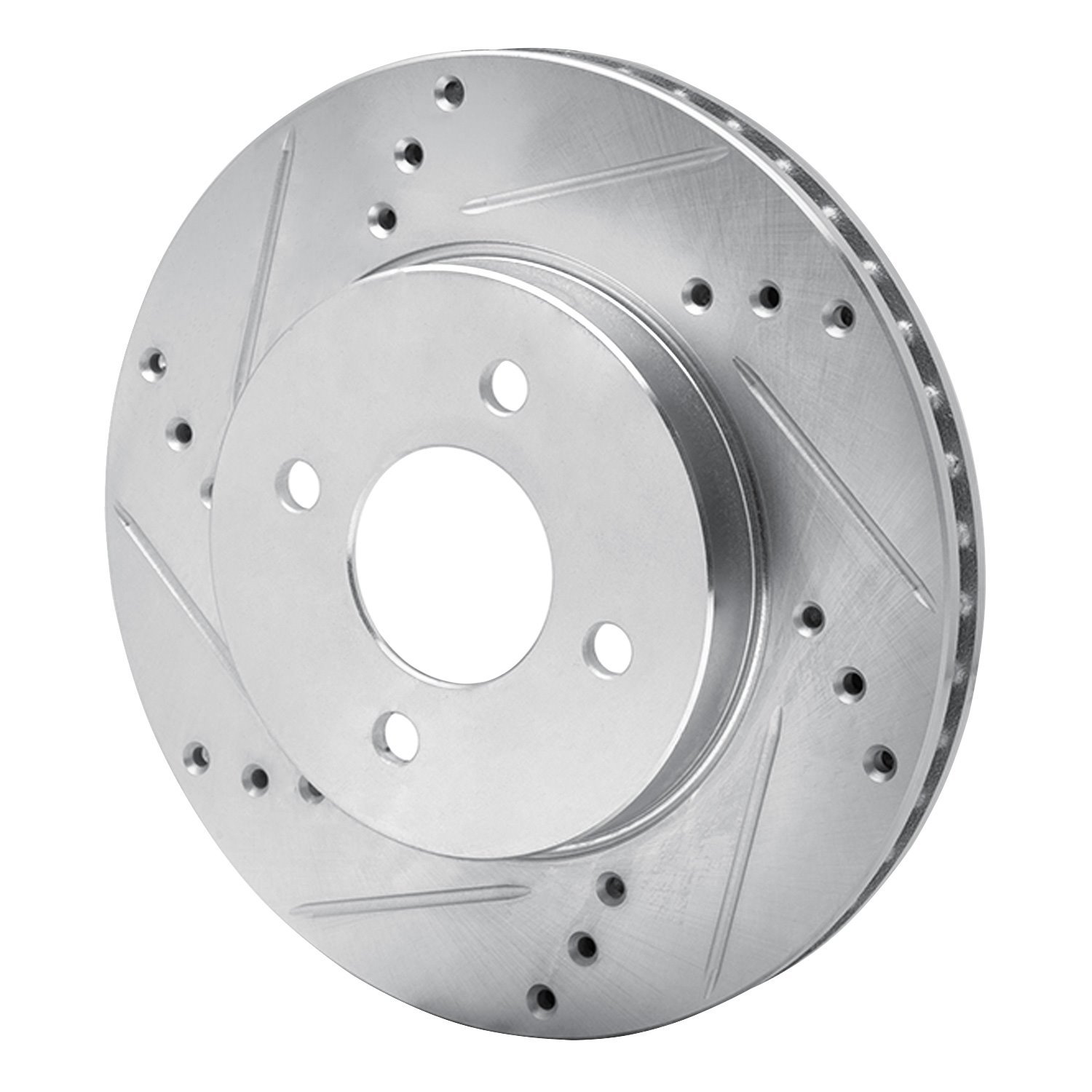 631-67065L Drilled/Slotted Brake Rotor [Silver], 2011-2019 Infiniti/Nissan, Position: Front Left