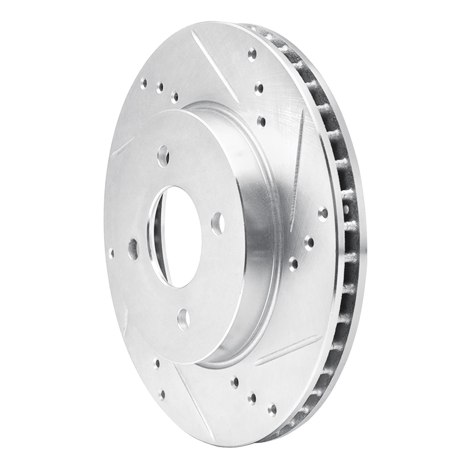 631-67065R Drilled/Slotted Brake Rotor [Silver], 2011-2019 Infiniti/Nissan, Position: Front Right
