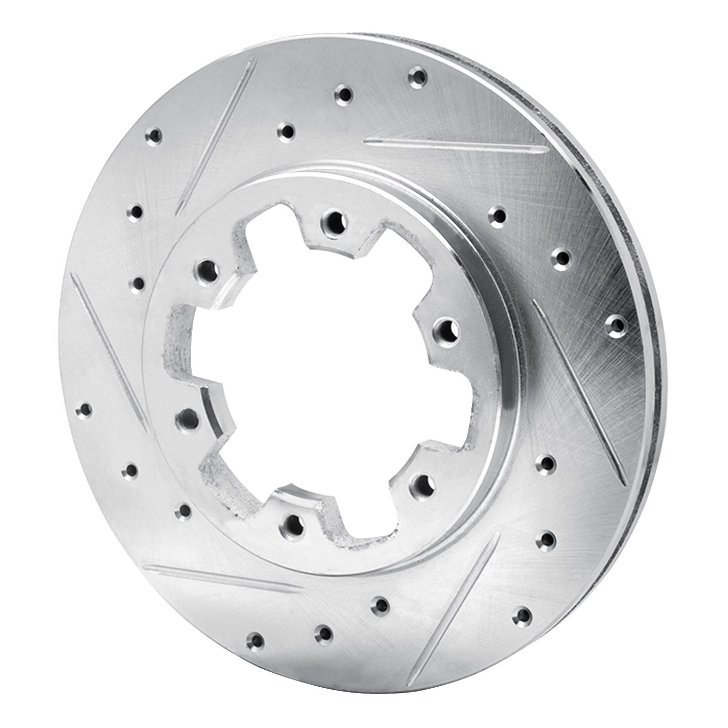 631-67078L Drilled/Slotted Brake Rotor [Silver], 1983-1985 Infiniti/Nissan, Position: Front Left