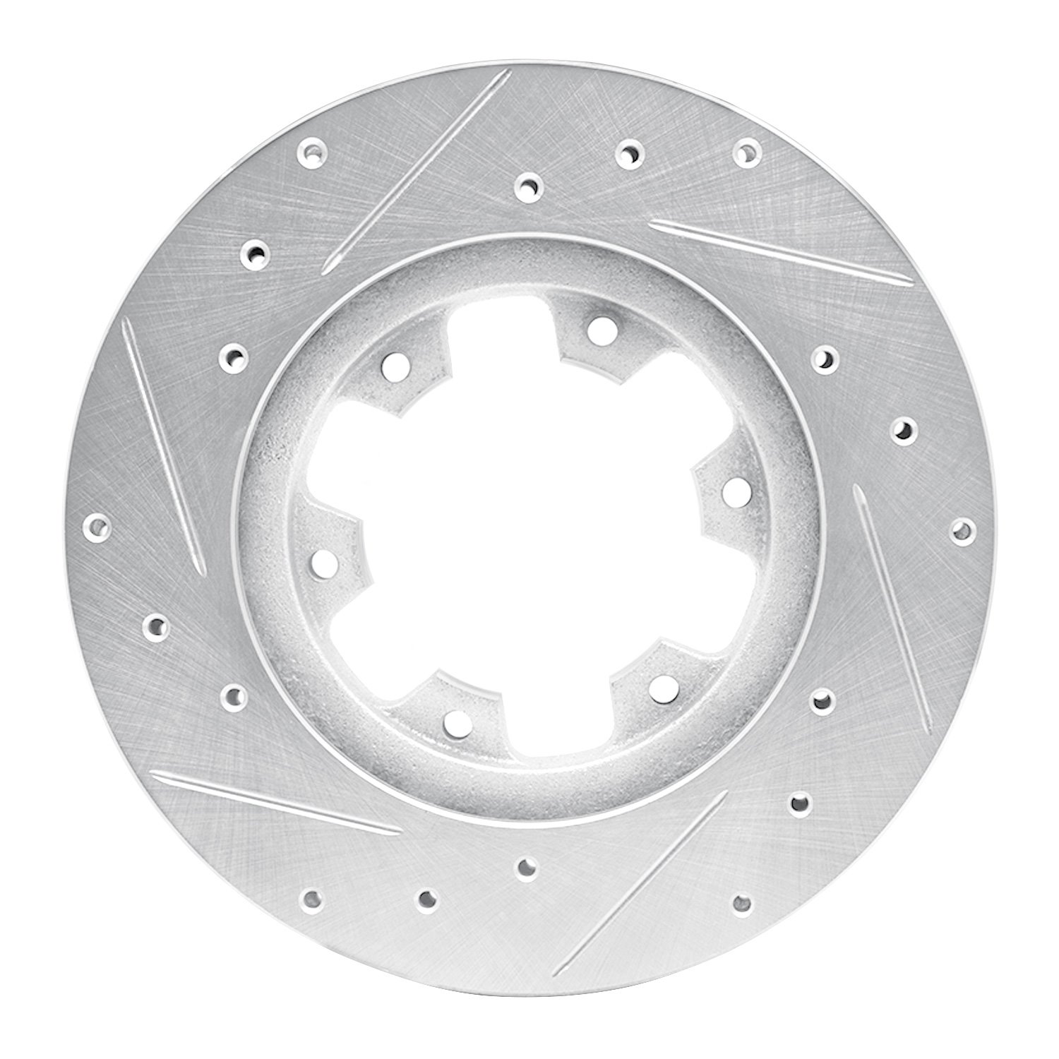 631-67078R Drilled/Slotted Brake Rotor [Silver], 1983-1985 Infiniti/Nissan, Position: Front Right