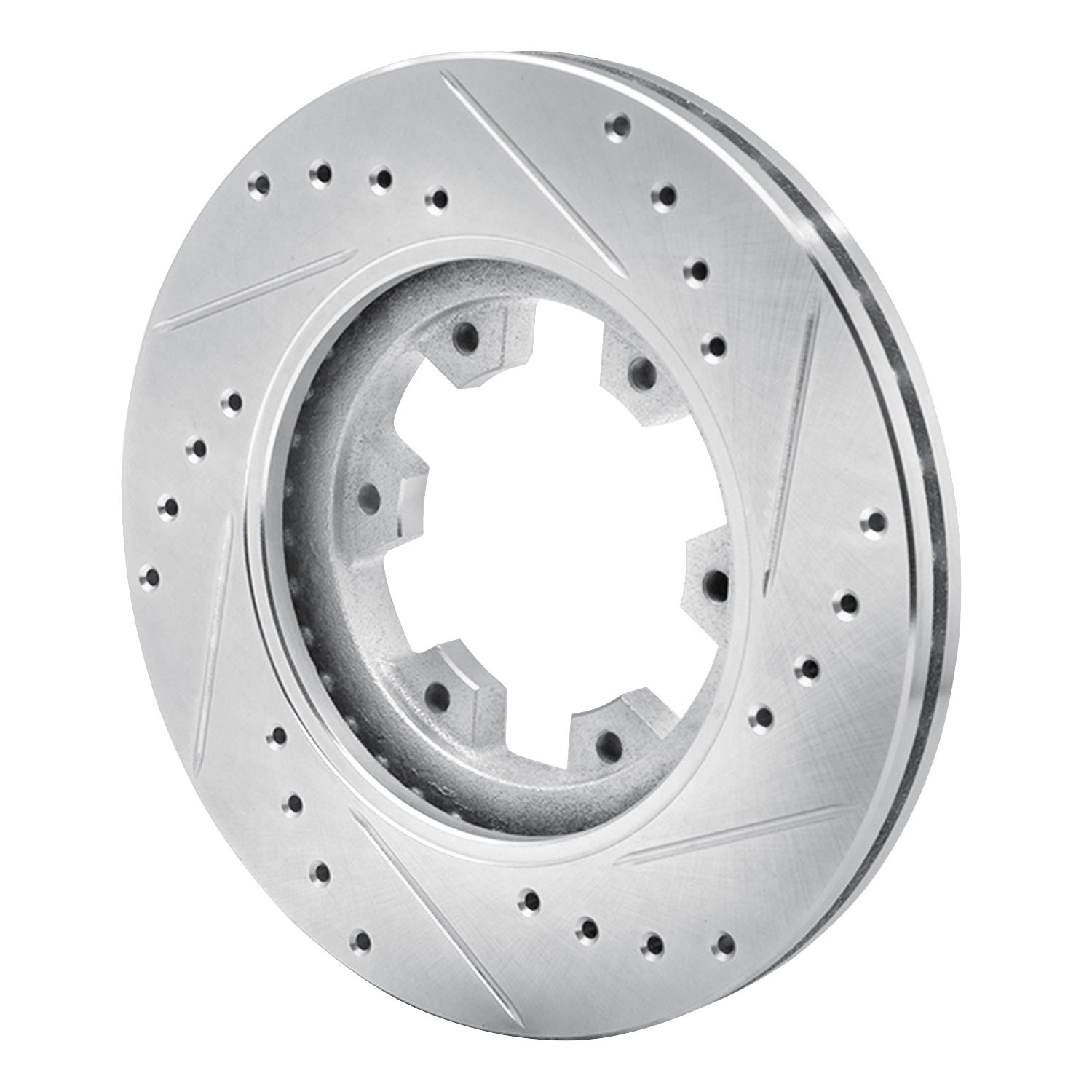 631-67080L Drilled/Slotted Brake Rotor [Silver], 1985-2002 Infiniti/Nissan, Position: Front Left