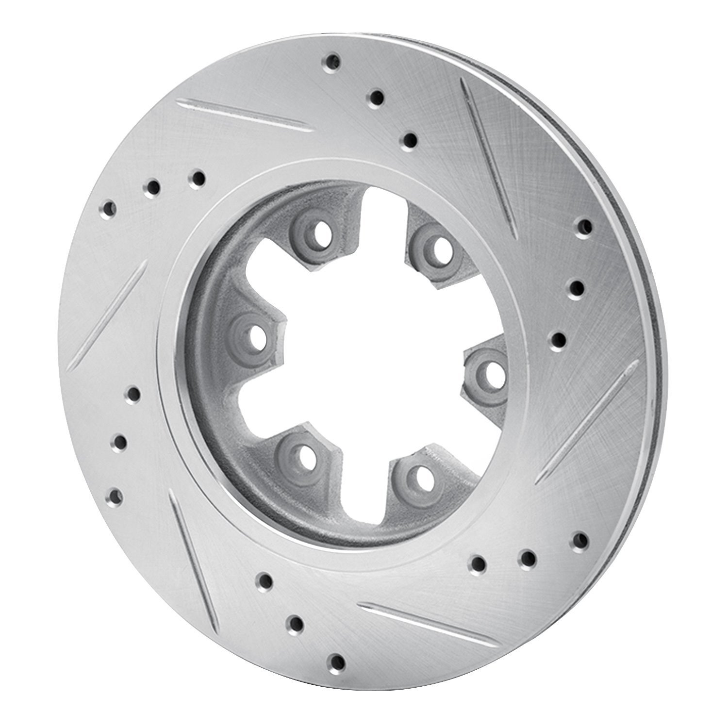 631-67081L Drilled/Slotted Brake Rotor [Silver], 1985-1997 Infiniti/Nissan, Position: Front Left
