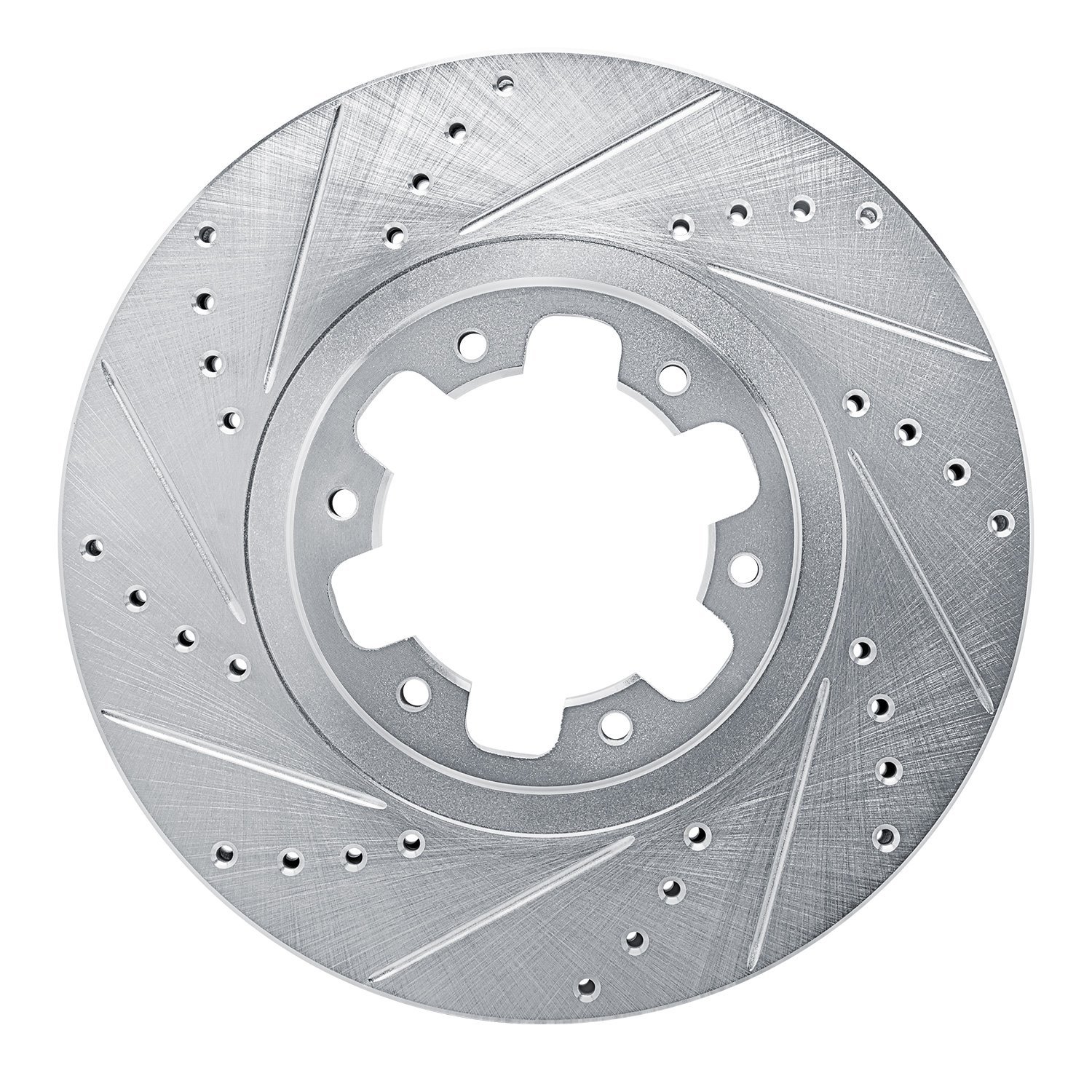 631-67086L Drilled/Slotted Brake Rotor [Silver], 1998-2004 Infiniti/Nissan, Position: Front Left
