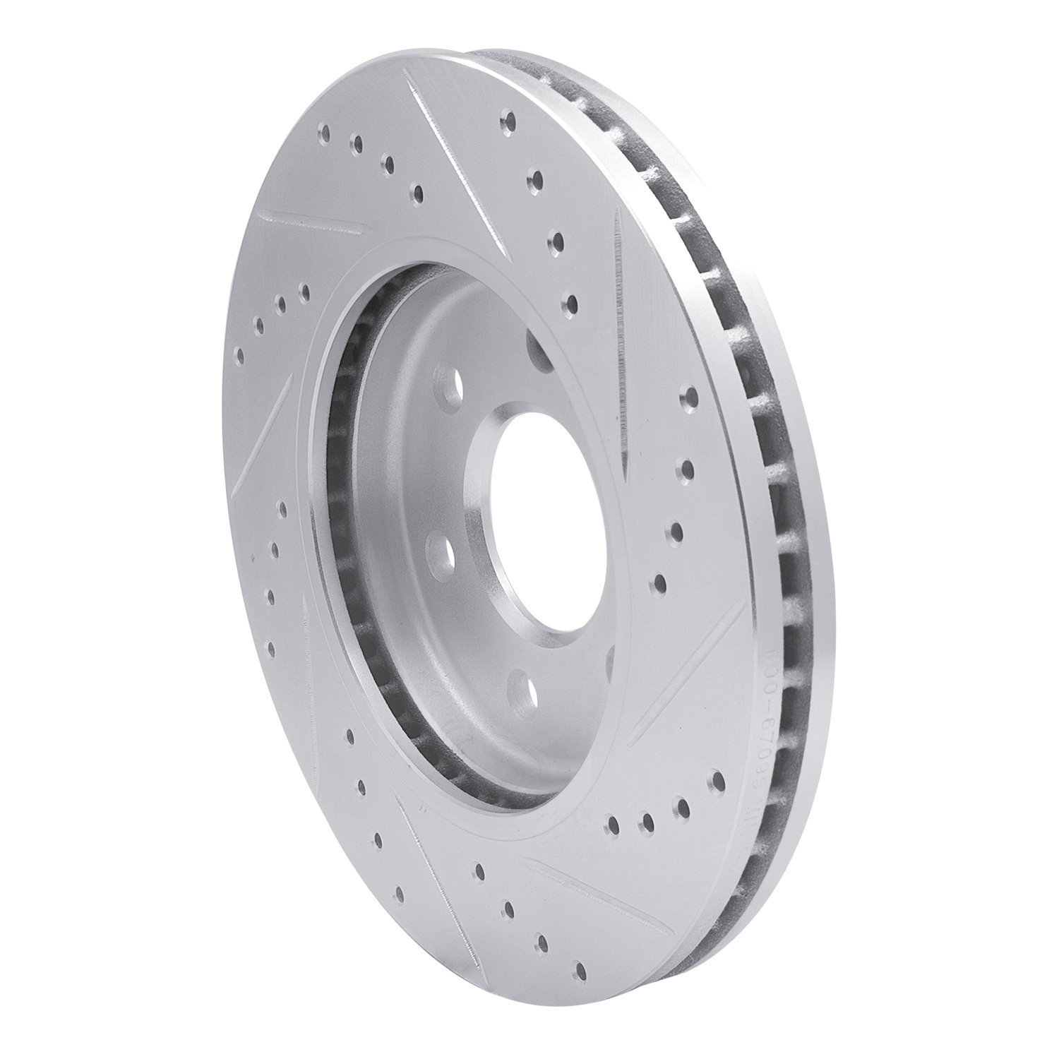 631-67095L Drilled/Slotted Brake Rotor [Silver], 2005-2021 Multiple Makes/Models, Position: Front Left