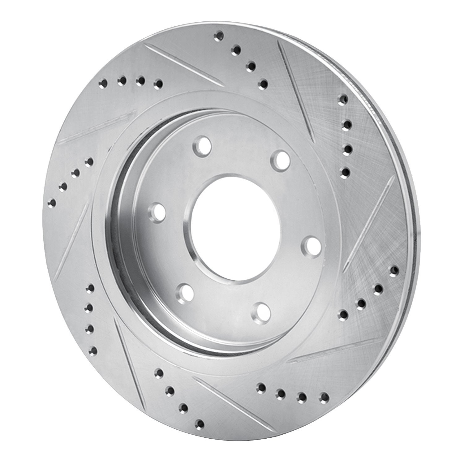 631-67096L Drilled/Slotted Brake Rotor [Silver], 2005-2007 Infiniti/Nissan, Position: Front Left
