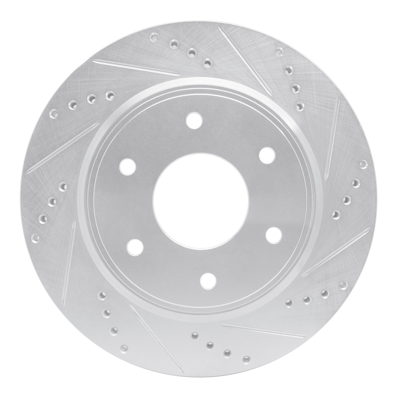 631-67096R Drilled/Slotted Brake Rotor [Silver], 2005-2007 Infiniti/Nissan, Position: Front Right