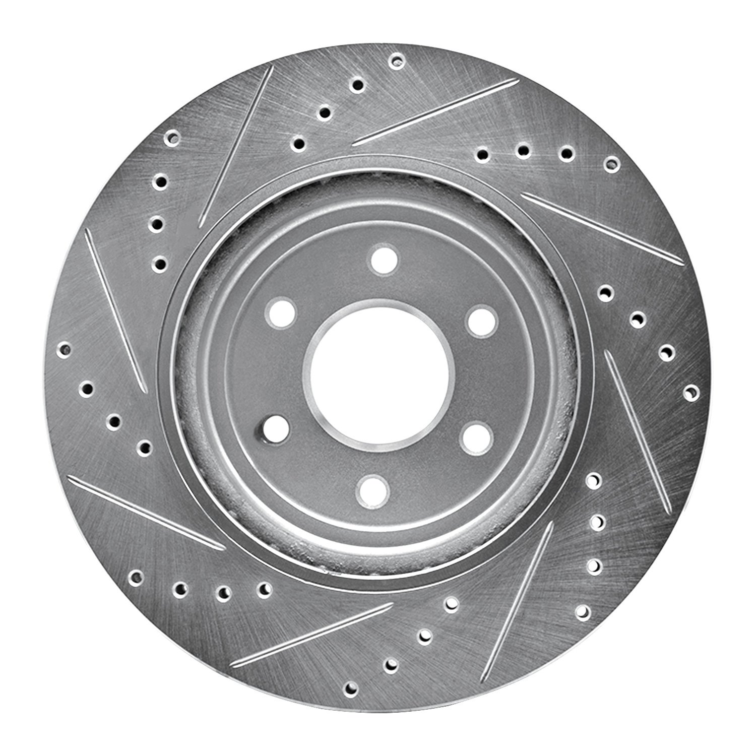 Drilled/Slotted Brake Rotor [Silver], 2008-2011 Infiniti/Nissan