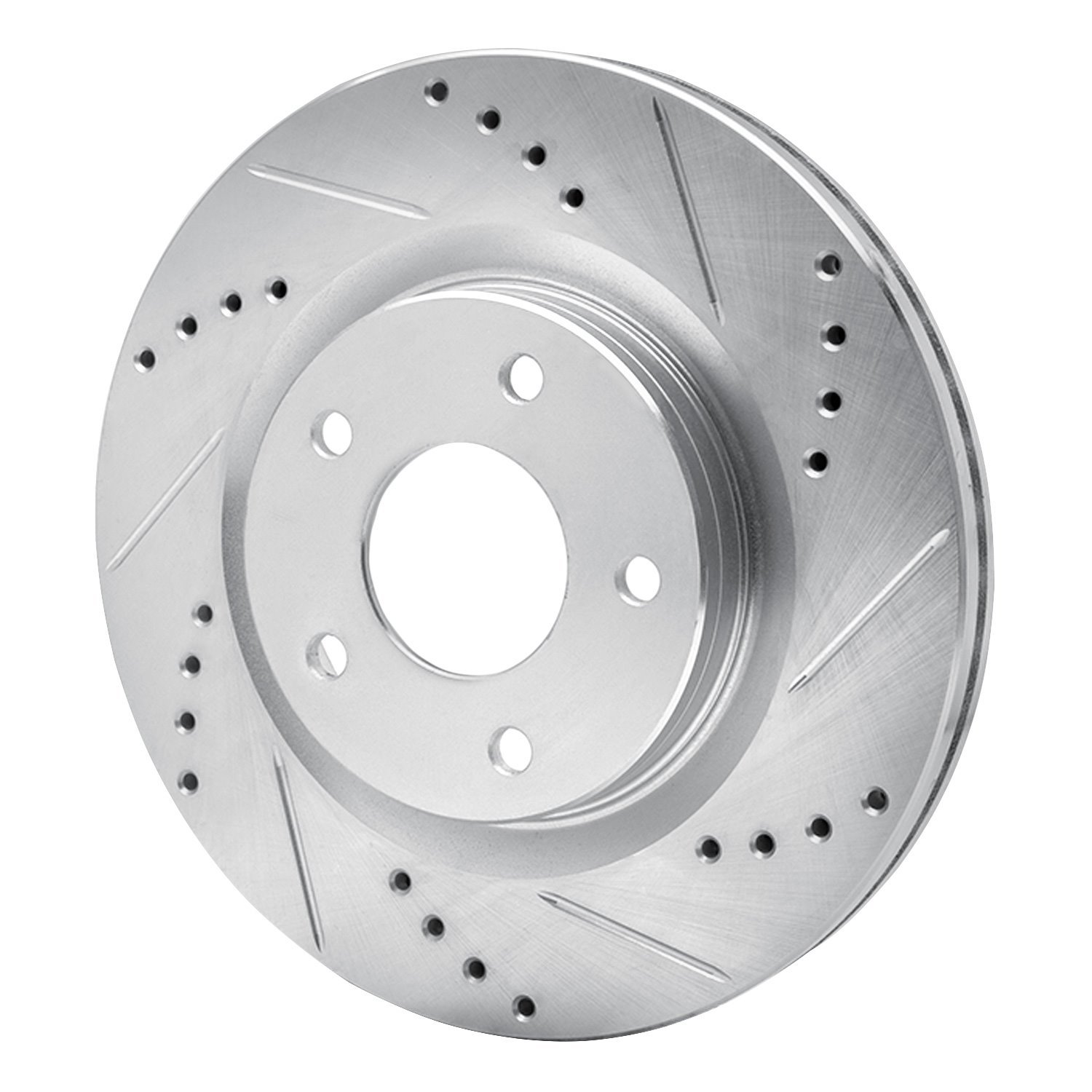 631-67100R Drilled/Slotted Brake Rotor [Silver], 2011-2019 Infiniti/Nissan, Position: Front Right