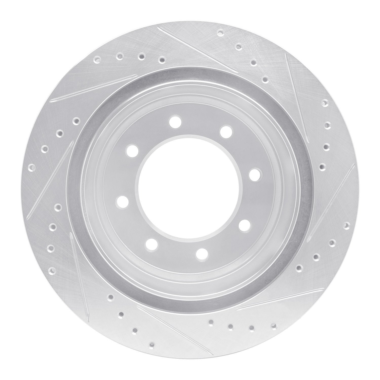 631-67101L Drilled/Slotted Brake Rotor [Silver], 2012-2021 Infiniti/Nissan, Position: Rear Left,Rr Left