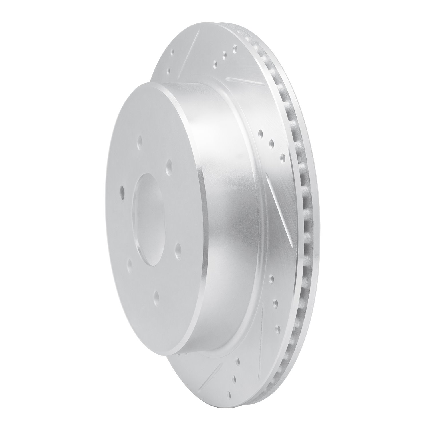 631-67110L Drilled/Slotted Brake Rotor [Silver], Fits Select Infiniti/Nissan, Position: Rear Left