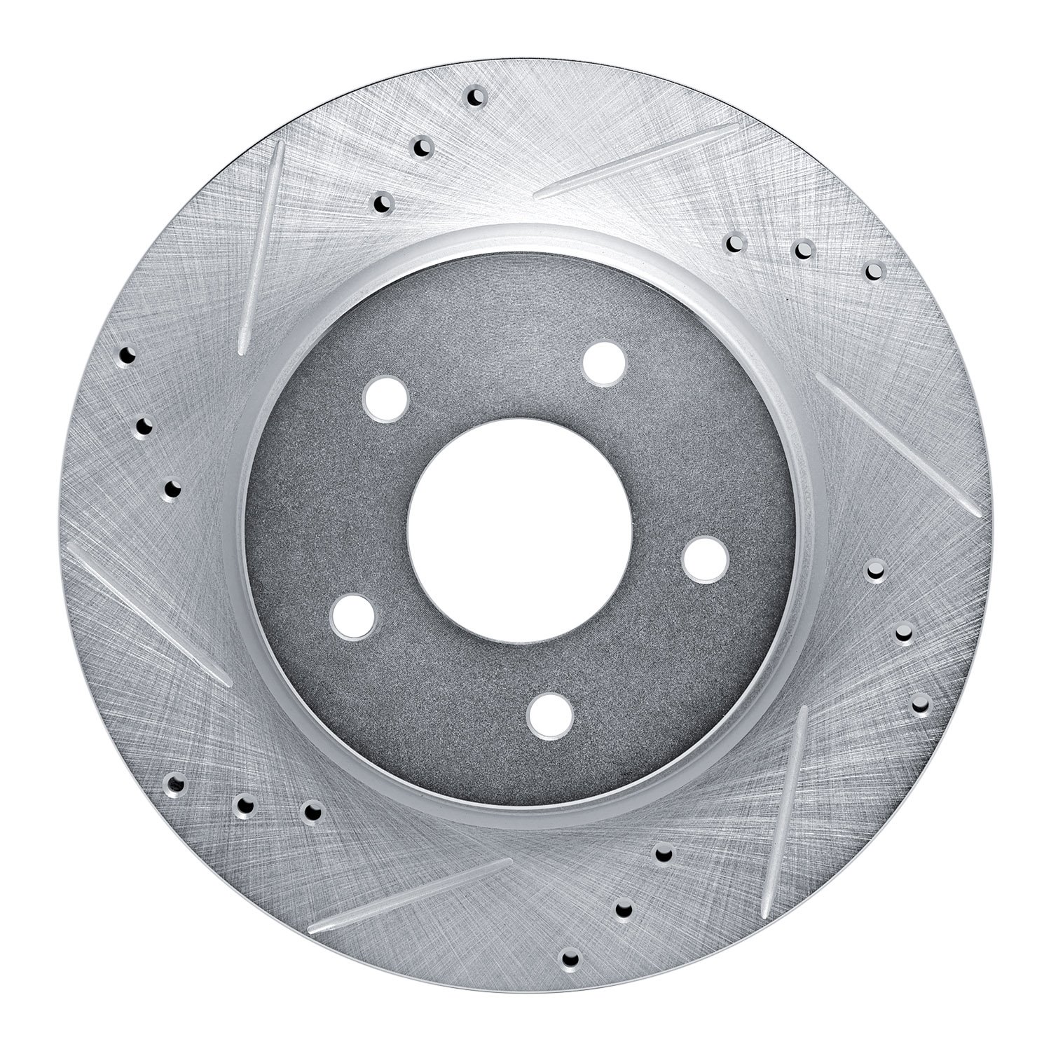 631-67111L Drilled/Slotted Brake Rotor [Silver], Fits Select Infiniti/Nissan, Position: Rear Left