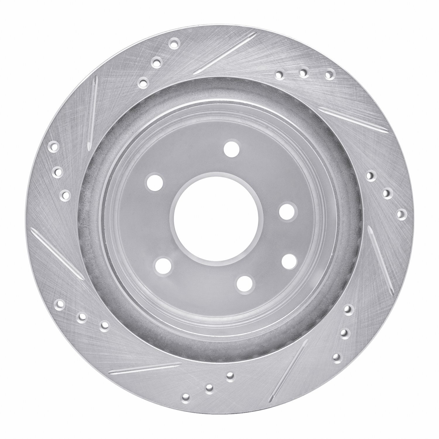 Drilled/Slotted Brake Rotor [Silver], 2002-2006 Infiniti/Nissan