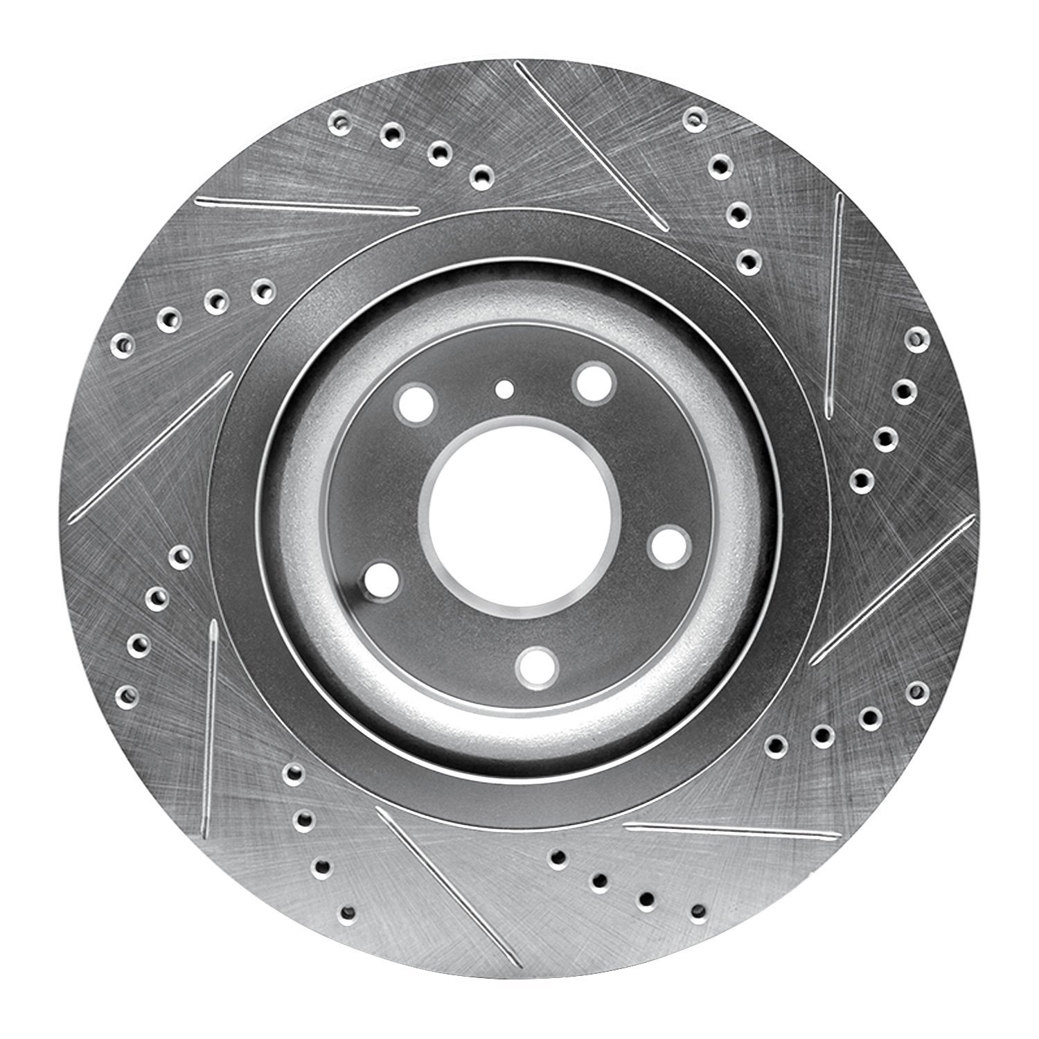 631-68018L Drilled/Slotted Brake Rotor [Silver], Fits Select Infiniti/Nissan, Position: Front Left