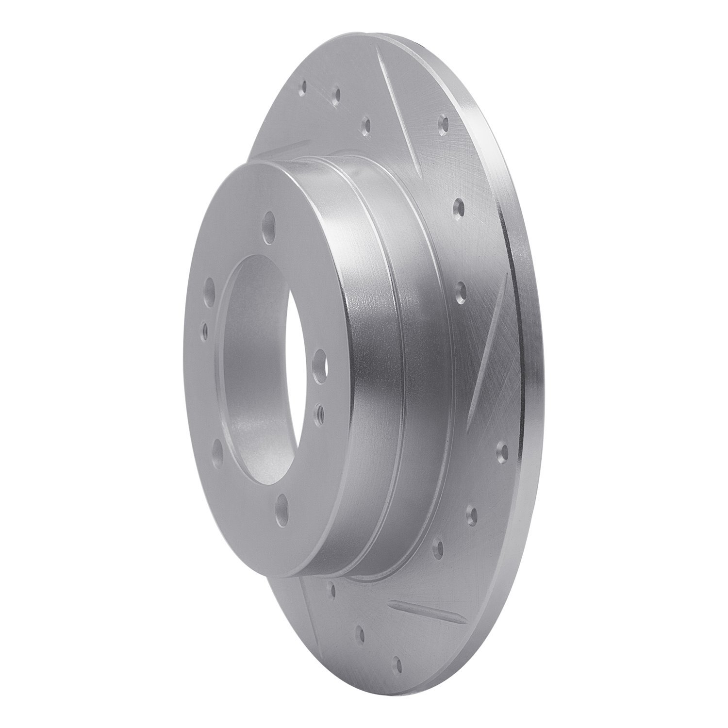 631-72012R Drilled/Slotted Brake Rotor [Silver], 1990-1994 Multiple Makes/Models, Position: Rear Right