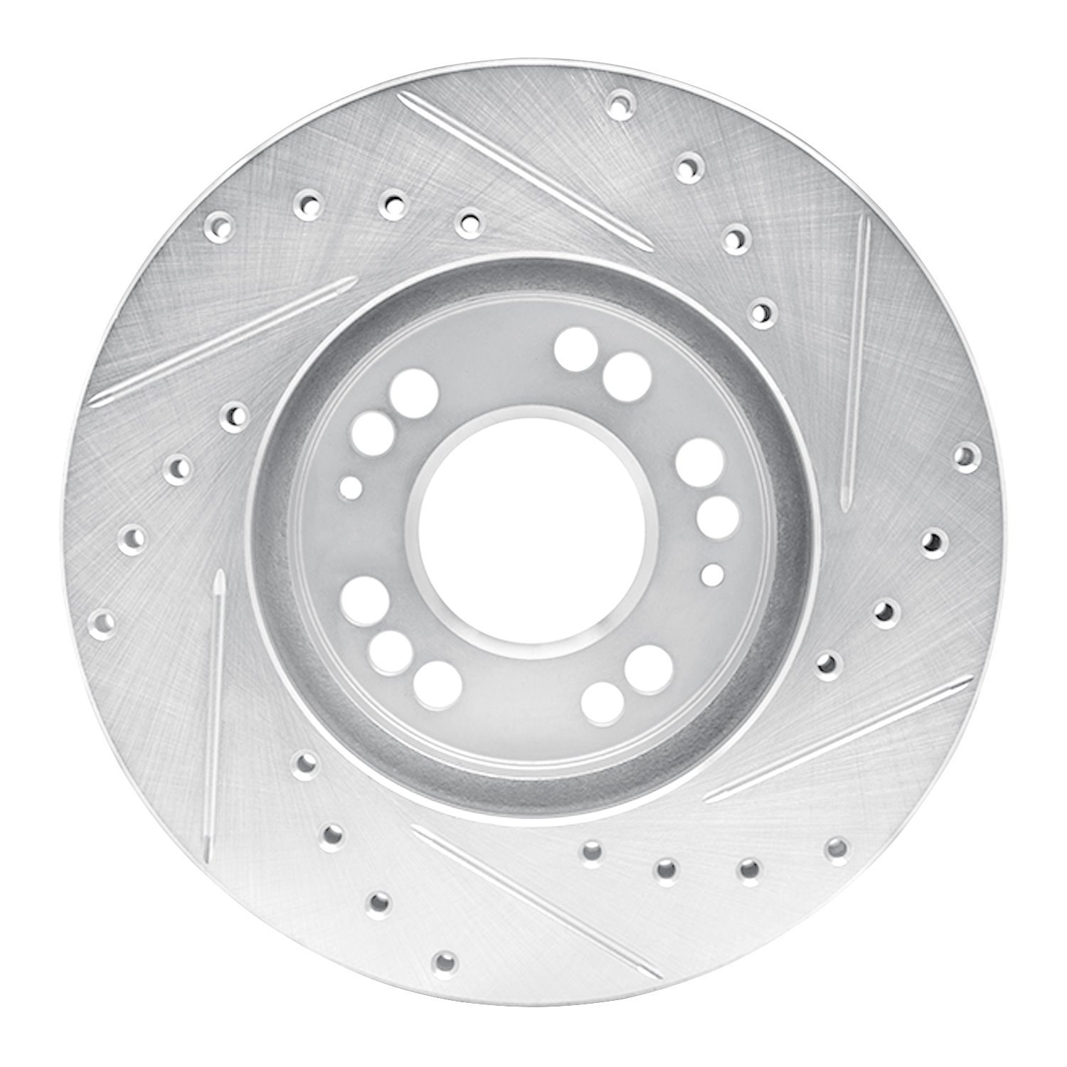 631-72015L Drilled/Slotted Brake Rotor [Silver], 1991-2004 Multiple Makes/Models, Position: Front Left