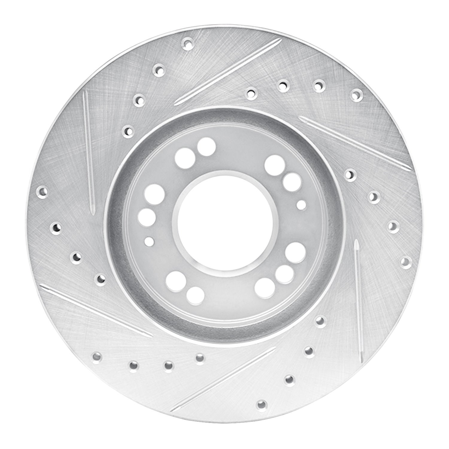 631-72015R Drilled/Slotted Brake Rotor [Silver], 1991-2004 Multiple Makes/Models, Position: Front Right