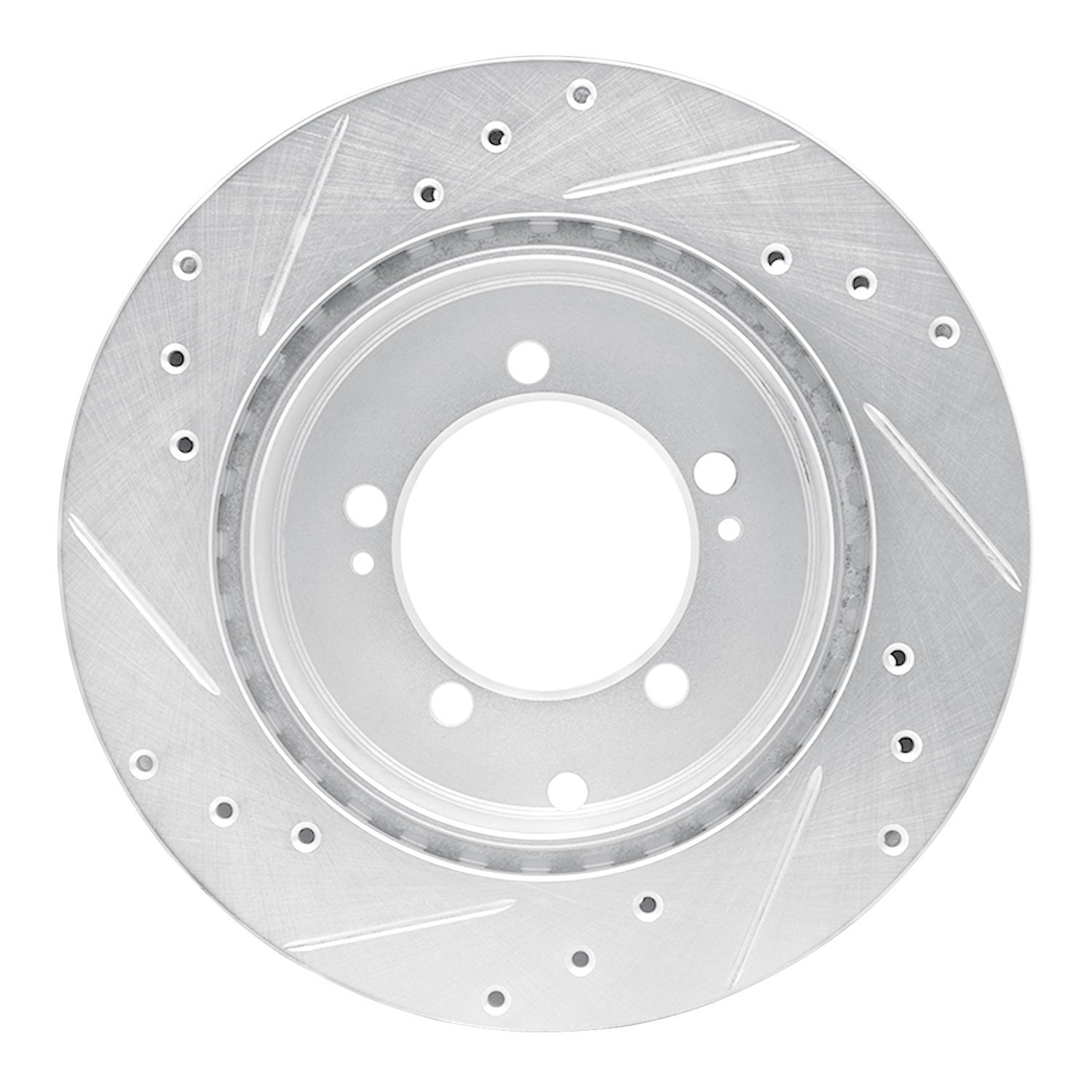 631-72017R Drilled/Slotted Brake Rotor [Silver], 1991-1993 Multiple Makes/Models, Position: Rear Right