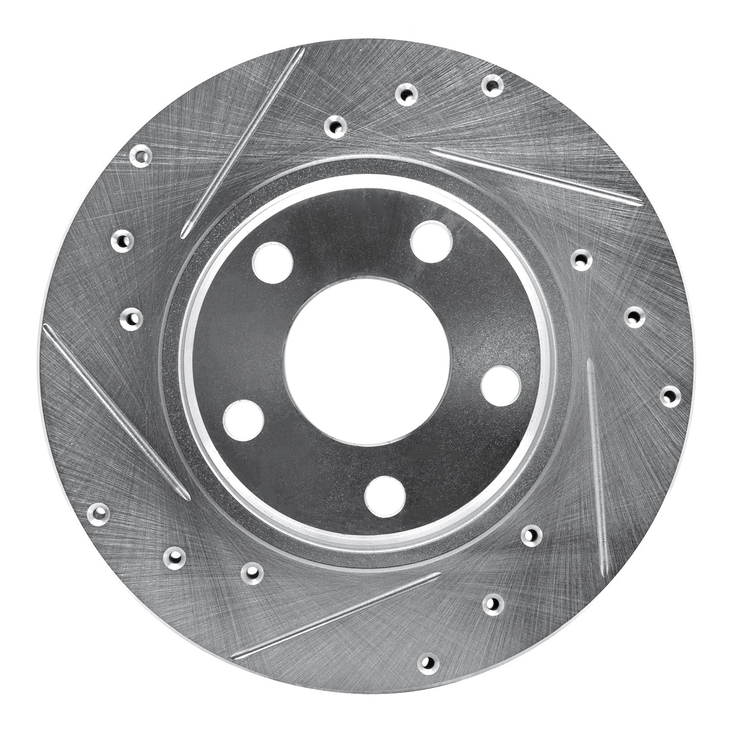 631-72018L Drilled/Slotted Brake Rotor [Silver], 1990-1993 Mitsubishi, Position: Front Left