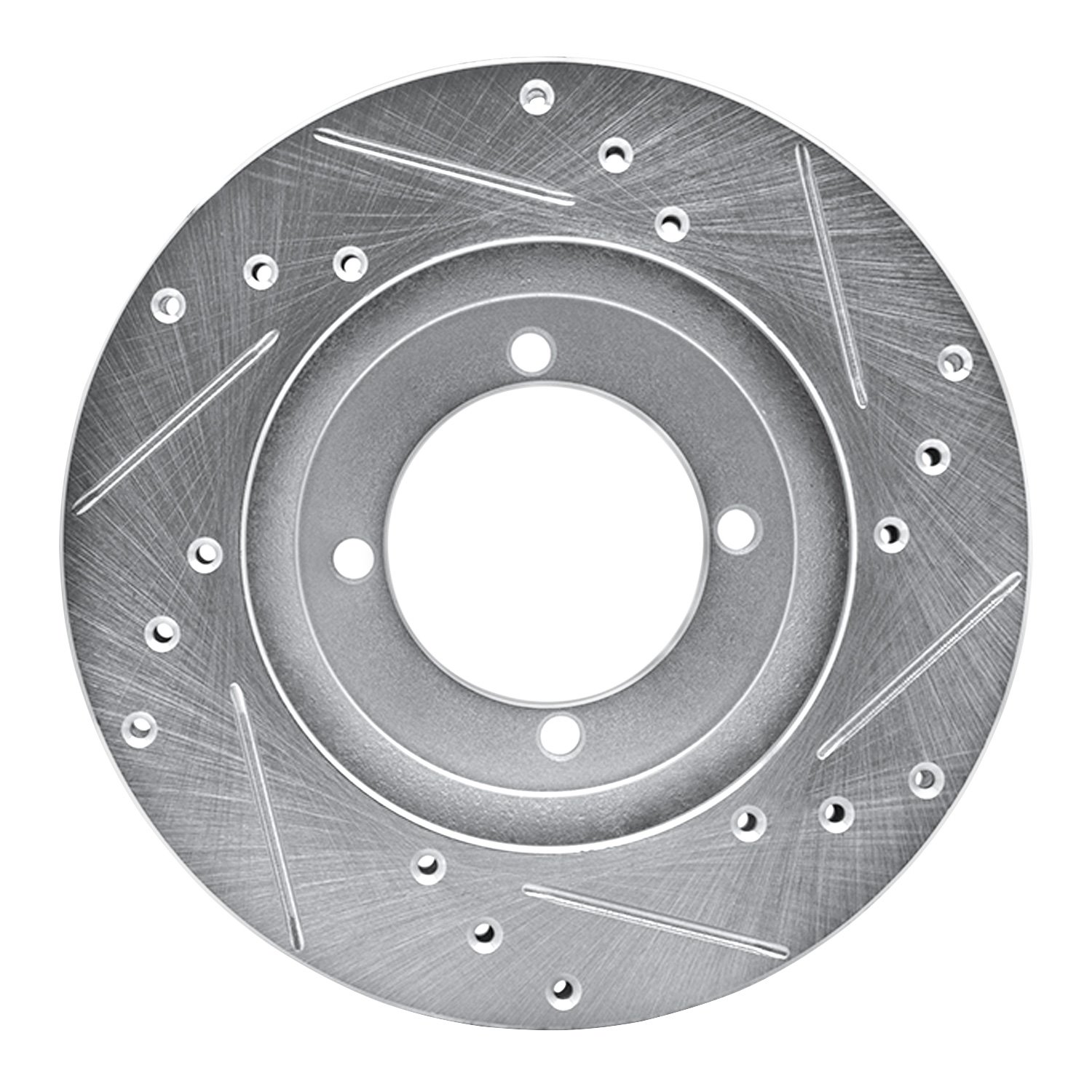 631-72020L Drilled/Slotted Brake Rotor [Silver], 1991-1992 Mitsubishi, Position: Front Left