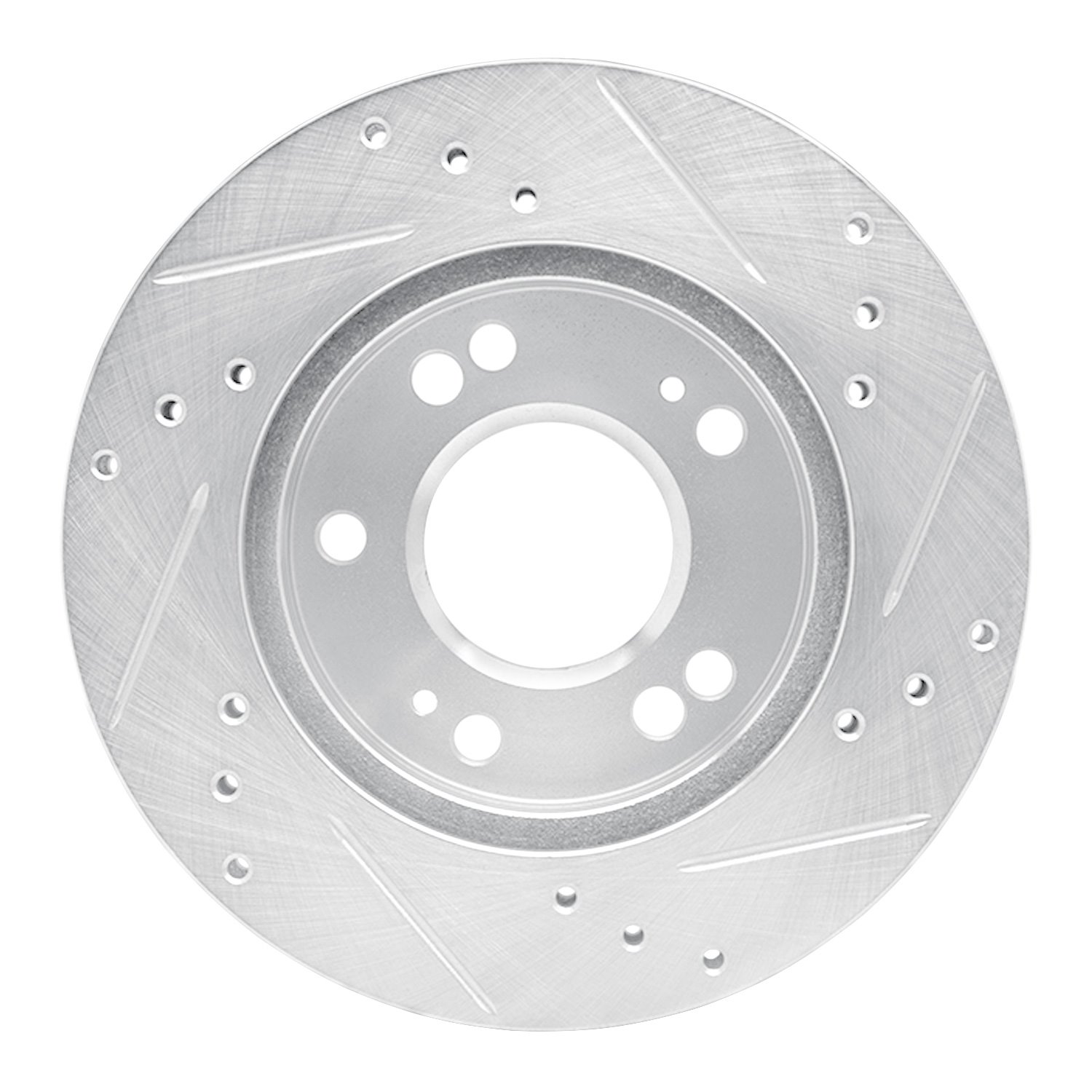 631-72023L Drilled/Slotted Brake Rotor [Silver], 1990-2005 Multiple Makes/Models, Position: Front Left