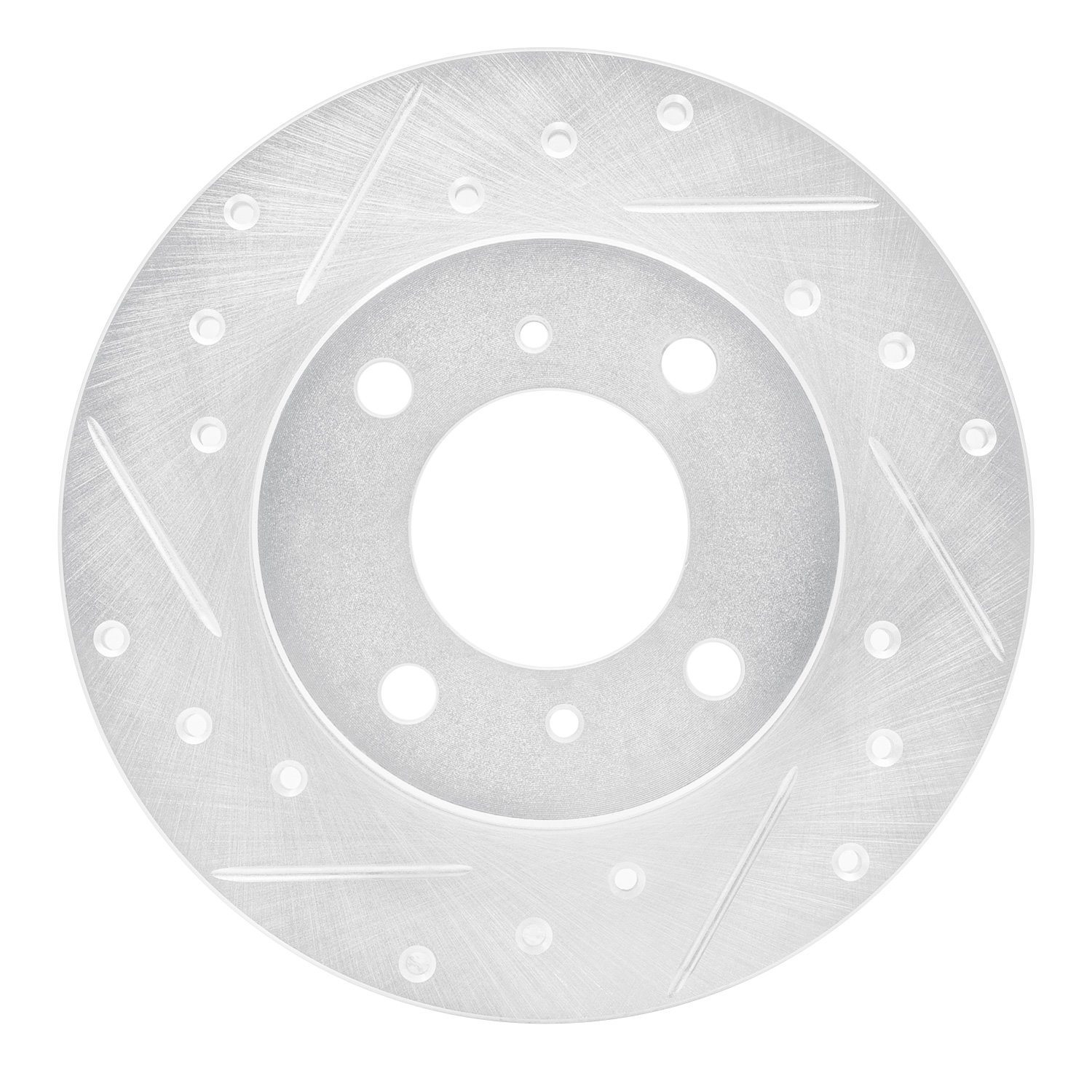 631-72025L Drilled/Slotted Brake Rotor [Silver], 1992-1996 Multiple Makes/Models, Position: Front Left