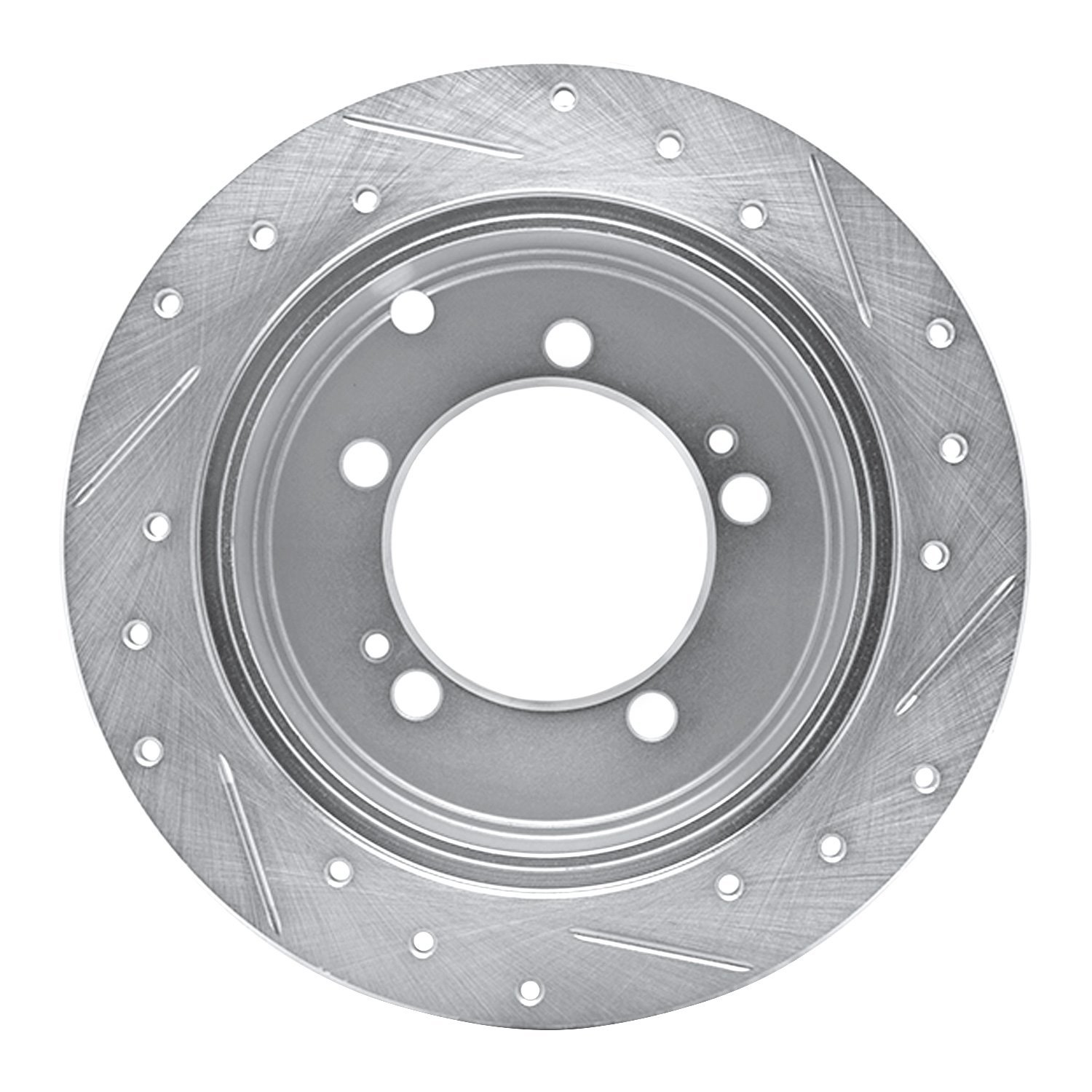 Drilled/Slotted Brake Rotor [Silver], 1994-2007 Multiple Makes/Models