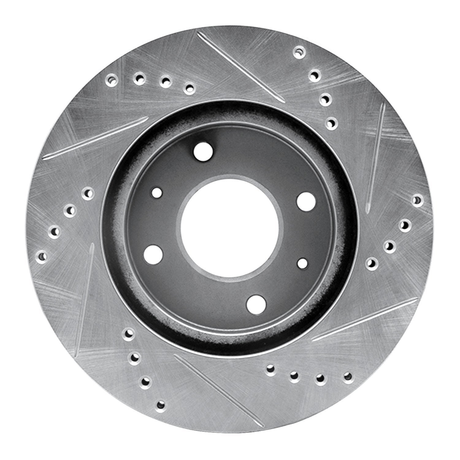631-72039L Drilled/Slotted Brake Rotor [Silver], 2004-2004 Mitsubishi, Position: Front Left