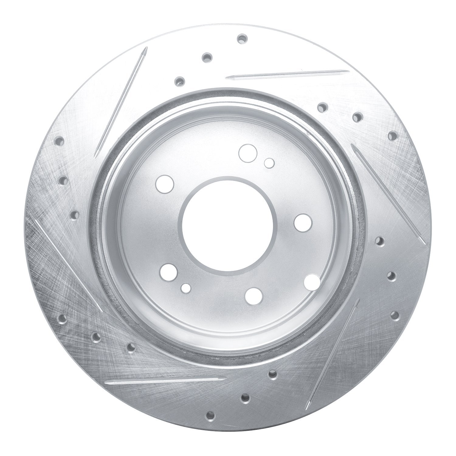 Drilled/Slotted Brake Rotor [Silver], 2006-2012 Mitsubishi